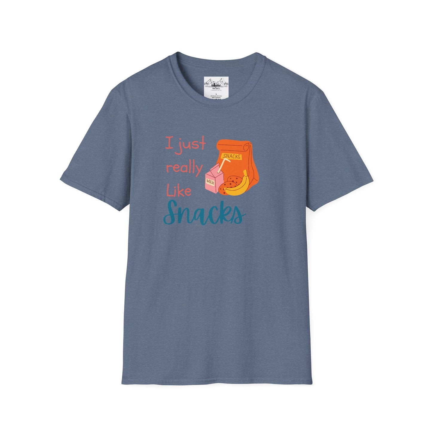I Just Really Like Snacks T-Shirt – Unisex Softstyle Tee for Grown-Up Snack Lovers