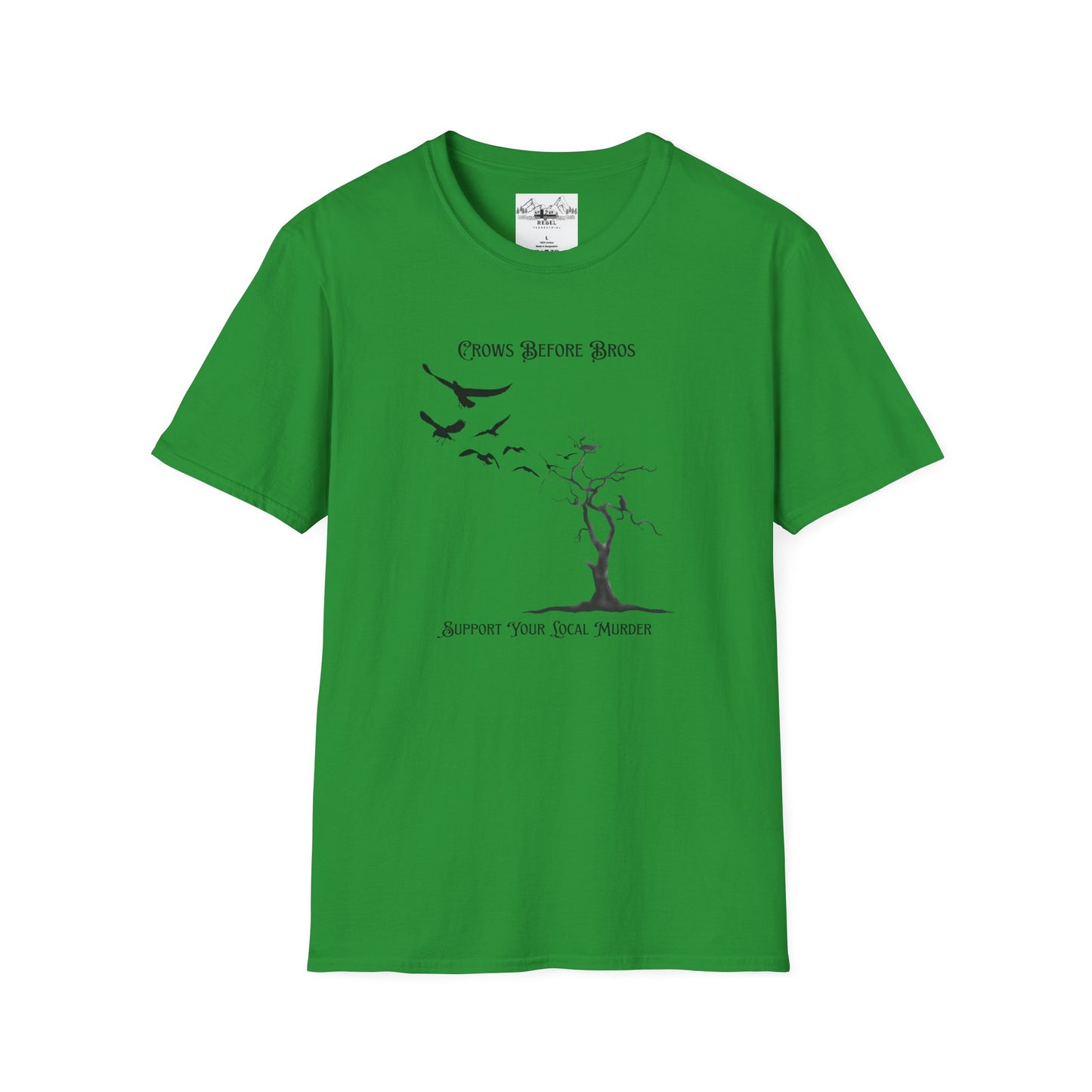 "Crows Before Bros" Unisex Softstyle T-Shirt