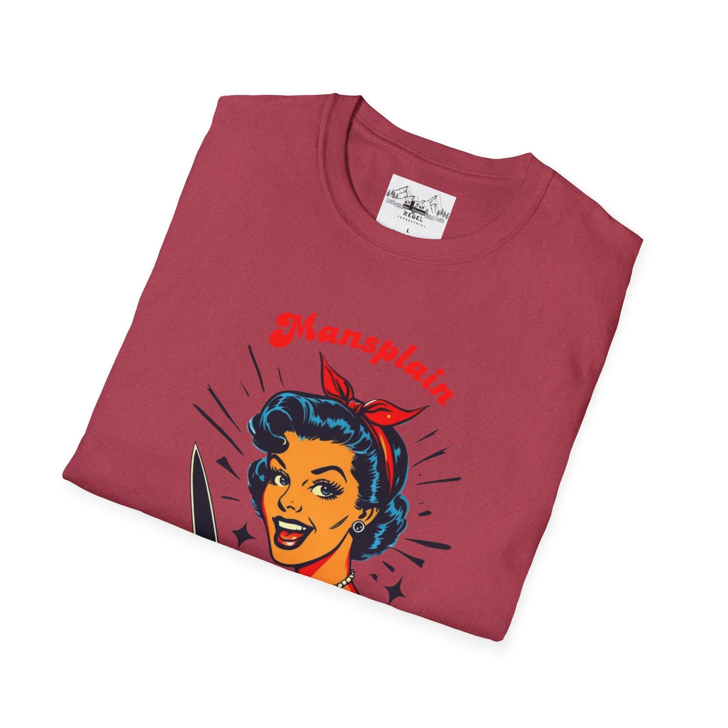 Mansplain Elsewhere - Vintage Feminist T-Shirt