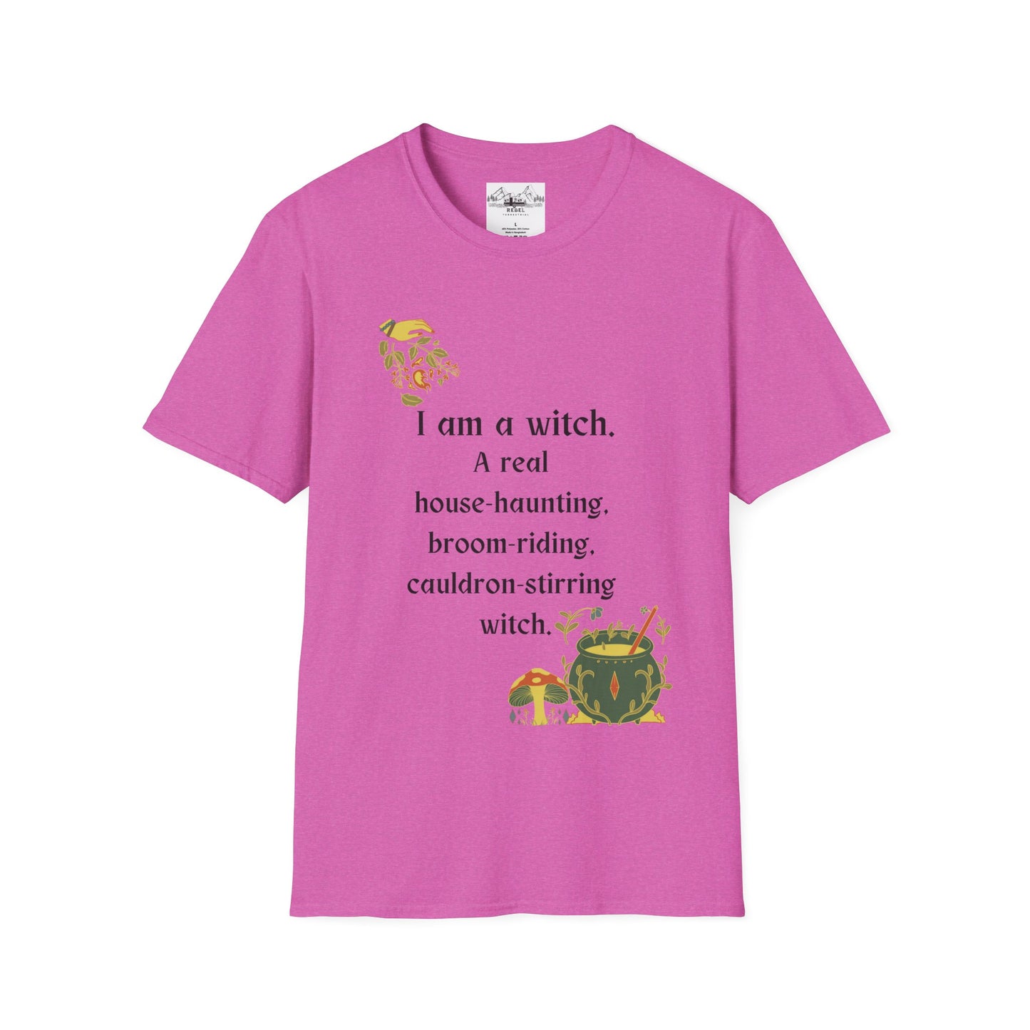 The Real Witch Cauldron & Broom Unisex T-Shirt