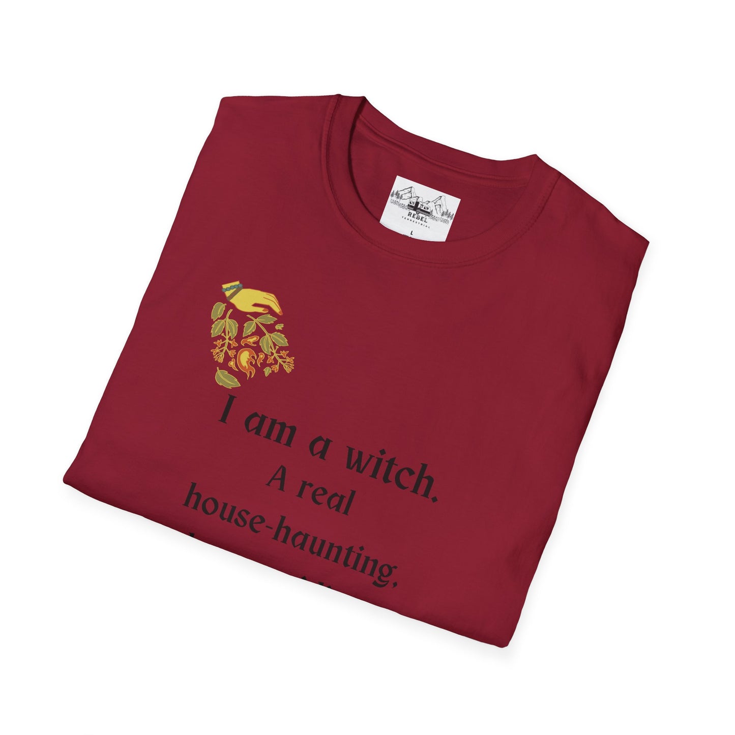 The Real Witch Cauldron & Broom Unisex T-Shirt