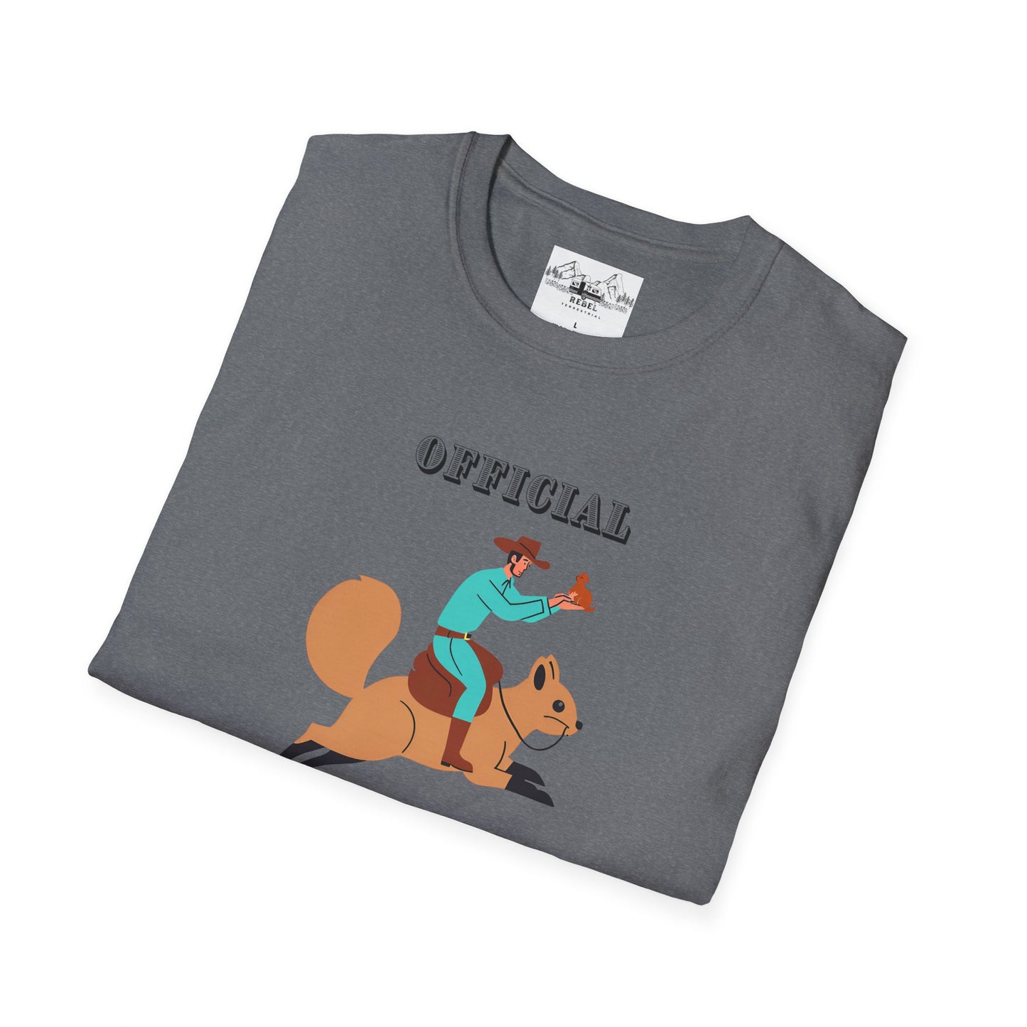Official Squirrel Wrangler T-Shirt – Cowboy on a Mission | Unisex Softstyle Tee