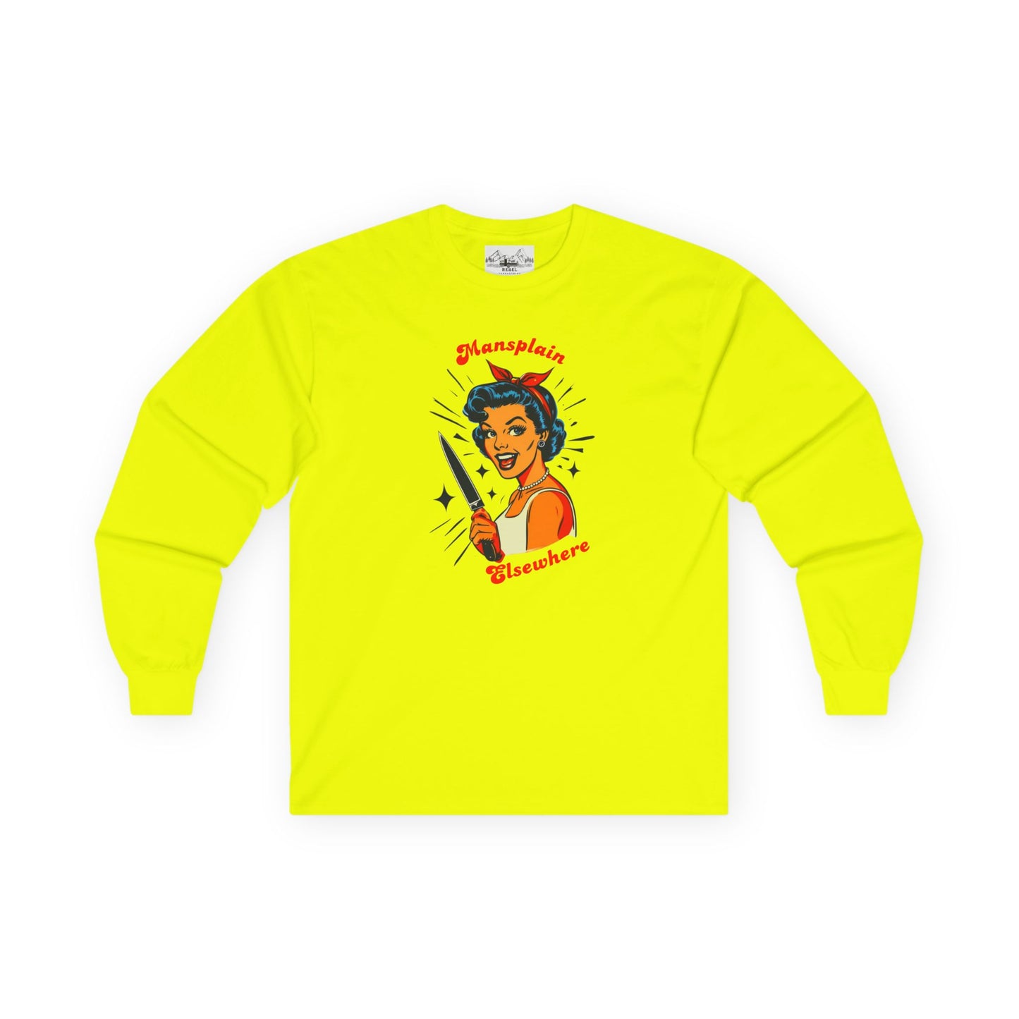 Mansplain Elsewhere – Vintage Feminist Long Sleeve Tee