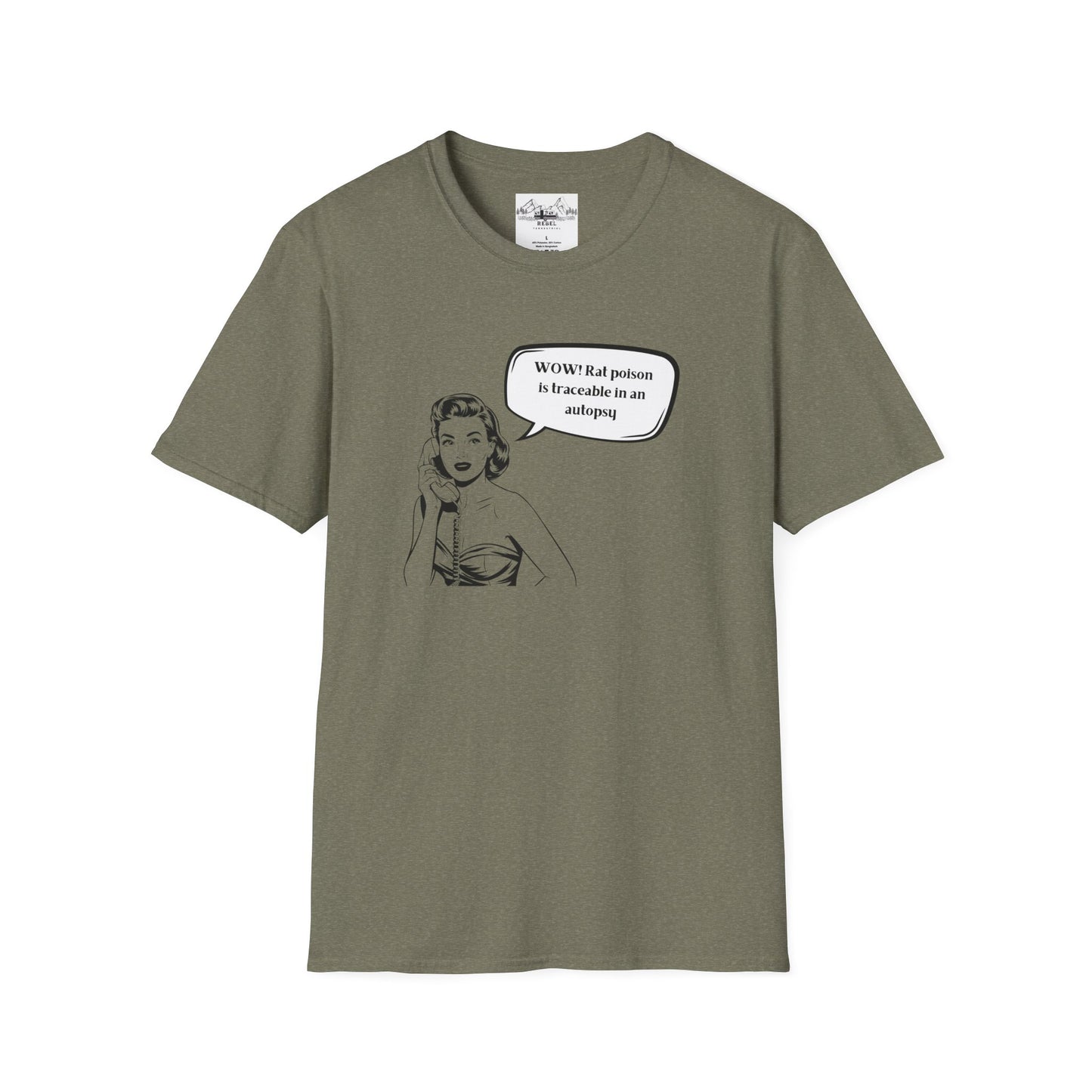 WOW! Rat Poison is Traceable in an Autopsy – Vintage Dark Humor T-Shirt