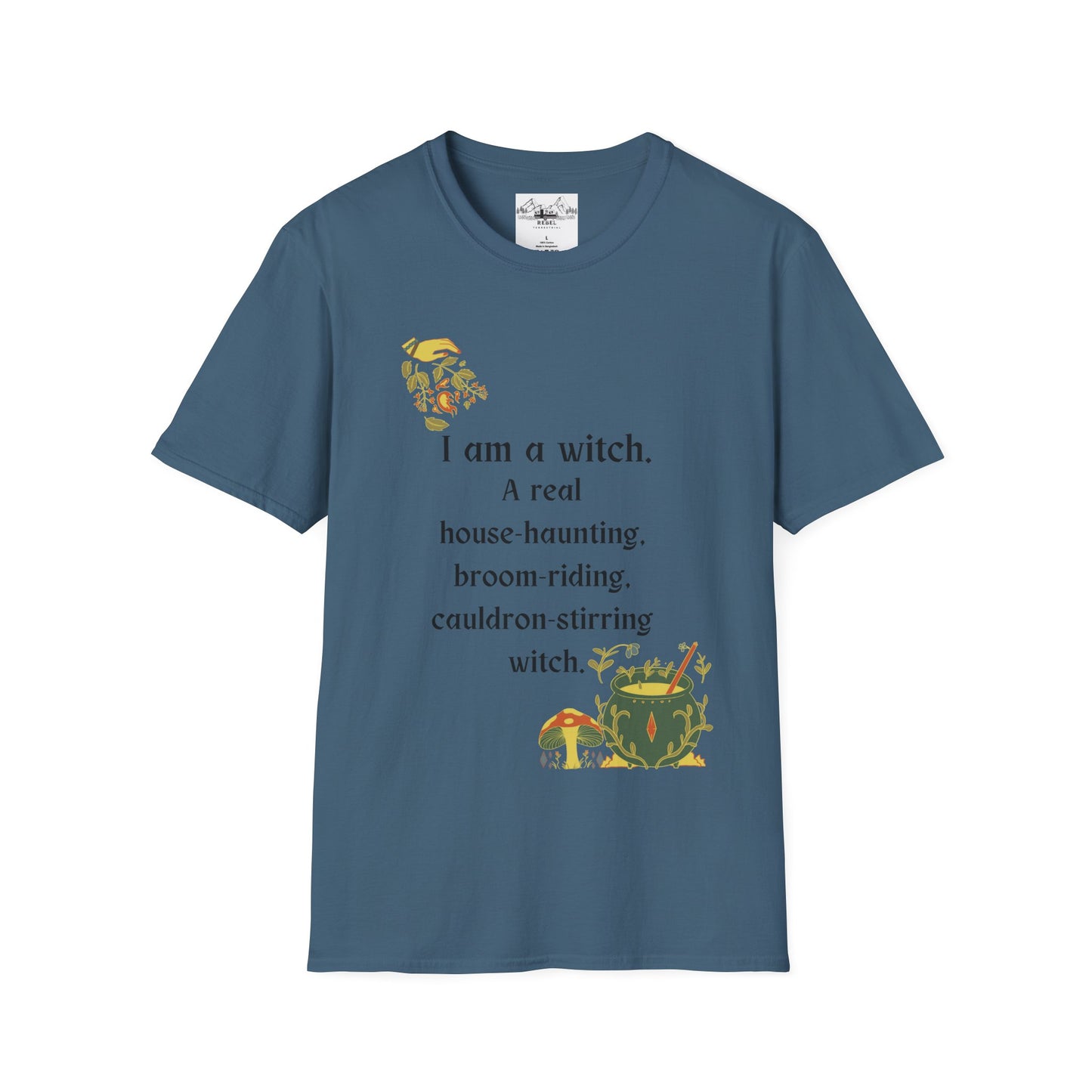 The Real Witch Cauldron & Broom Unisex T-Shirt