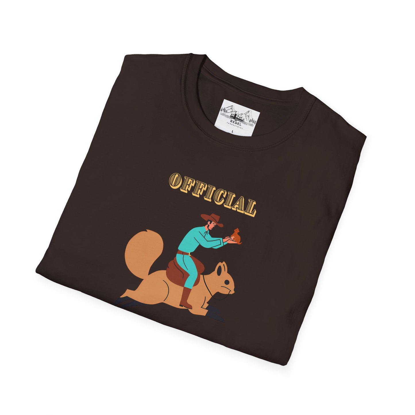 Official Squirrel Wrangler T-Shirt – Cowboy on a Mission | Unisex Softstyle Tee