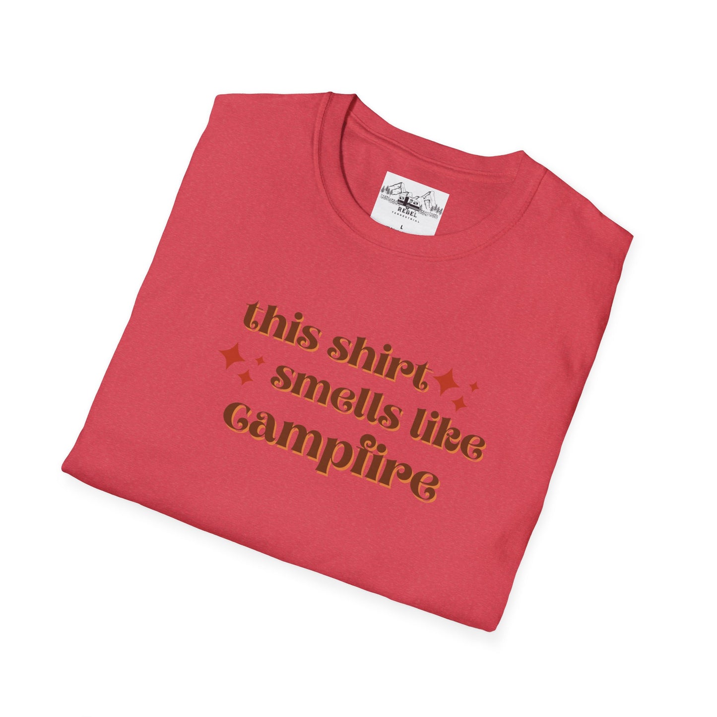 This Shirt Smells Like Campfire – Cozy Outdoorsy Unisex Softstyle T-Shirt