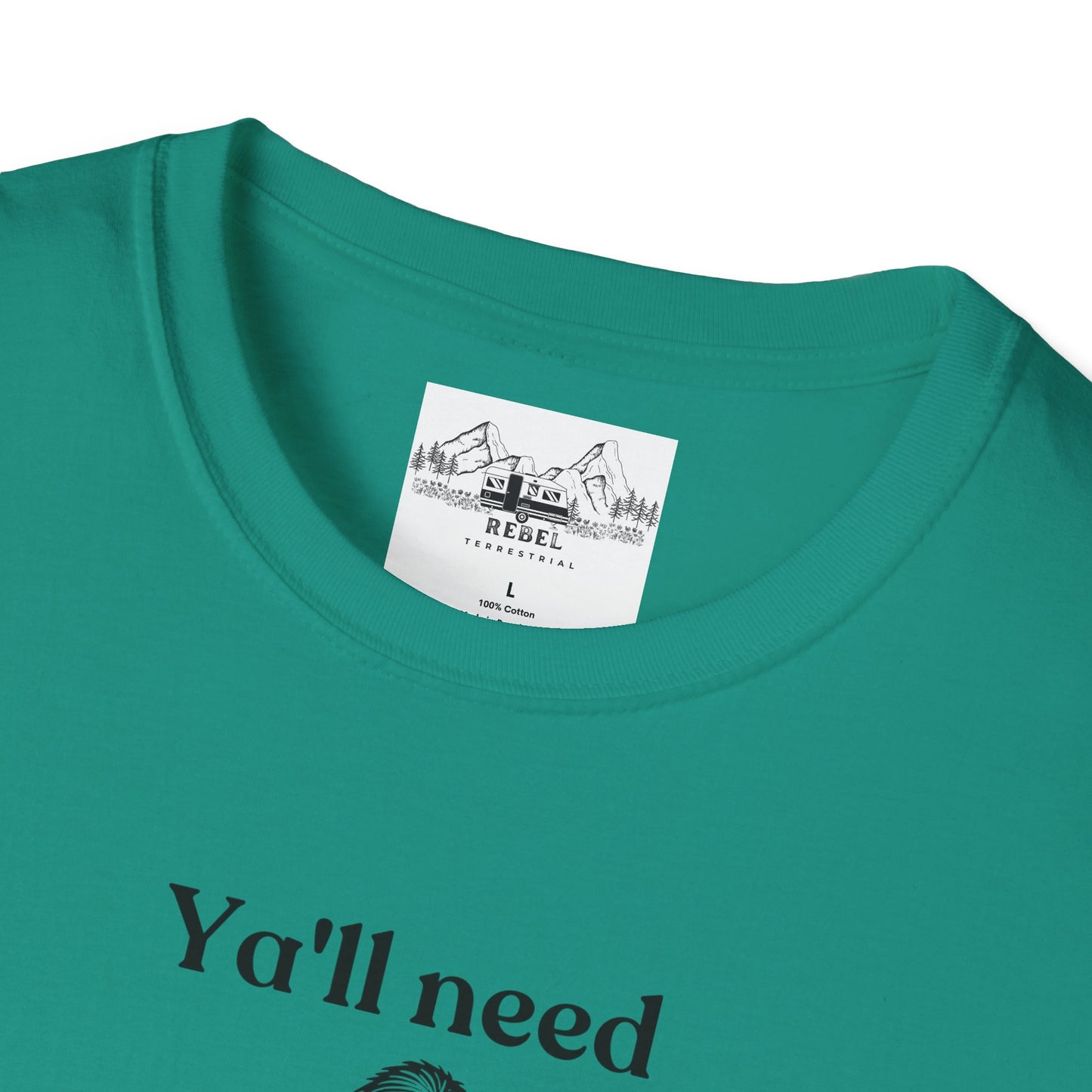 Y’all Need Jesus Bigfoot T-Shirt – Unisex Softstyle Tee