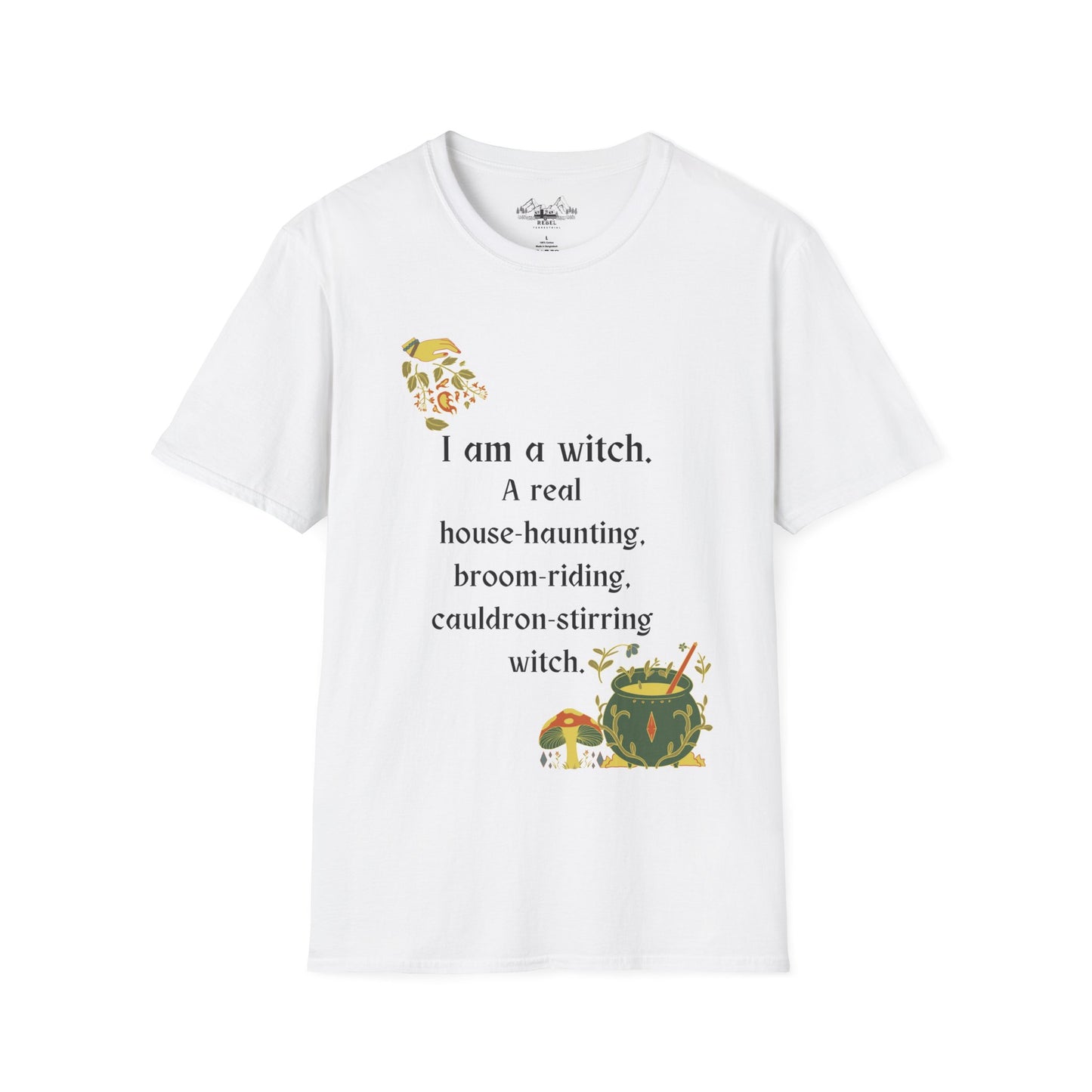 The Real Witch Cauldron & Broom Unisex T-Shirt