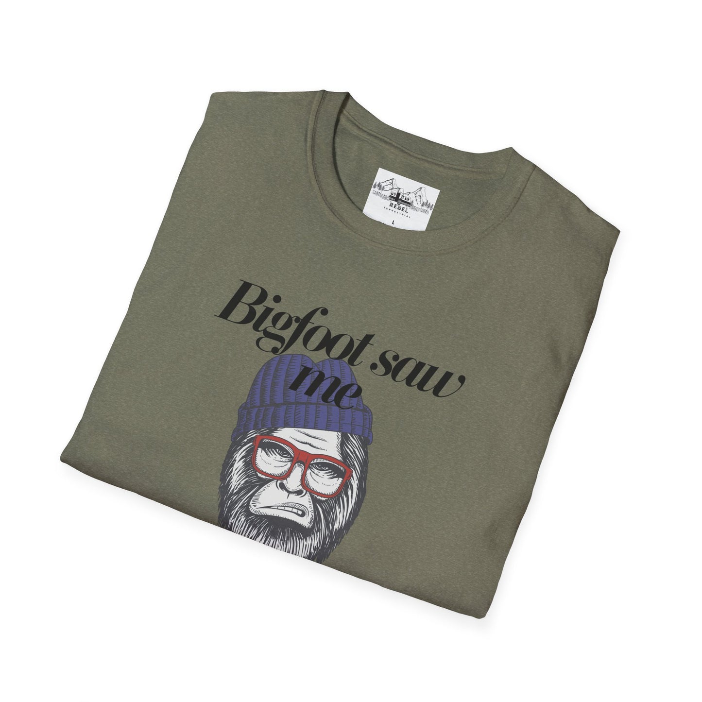 Bigfoot Saw Me But No One Believed Him – Hipster Bigfoot T-Shirt | Unisex Softstyle Tee