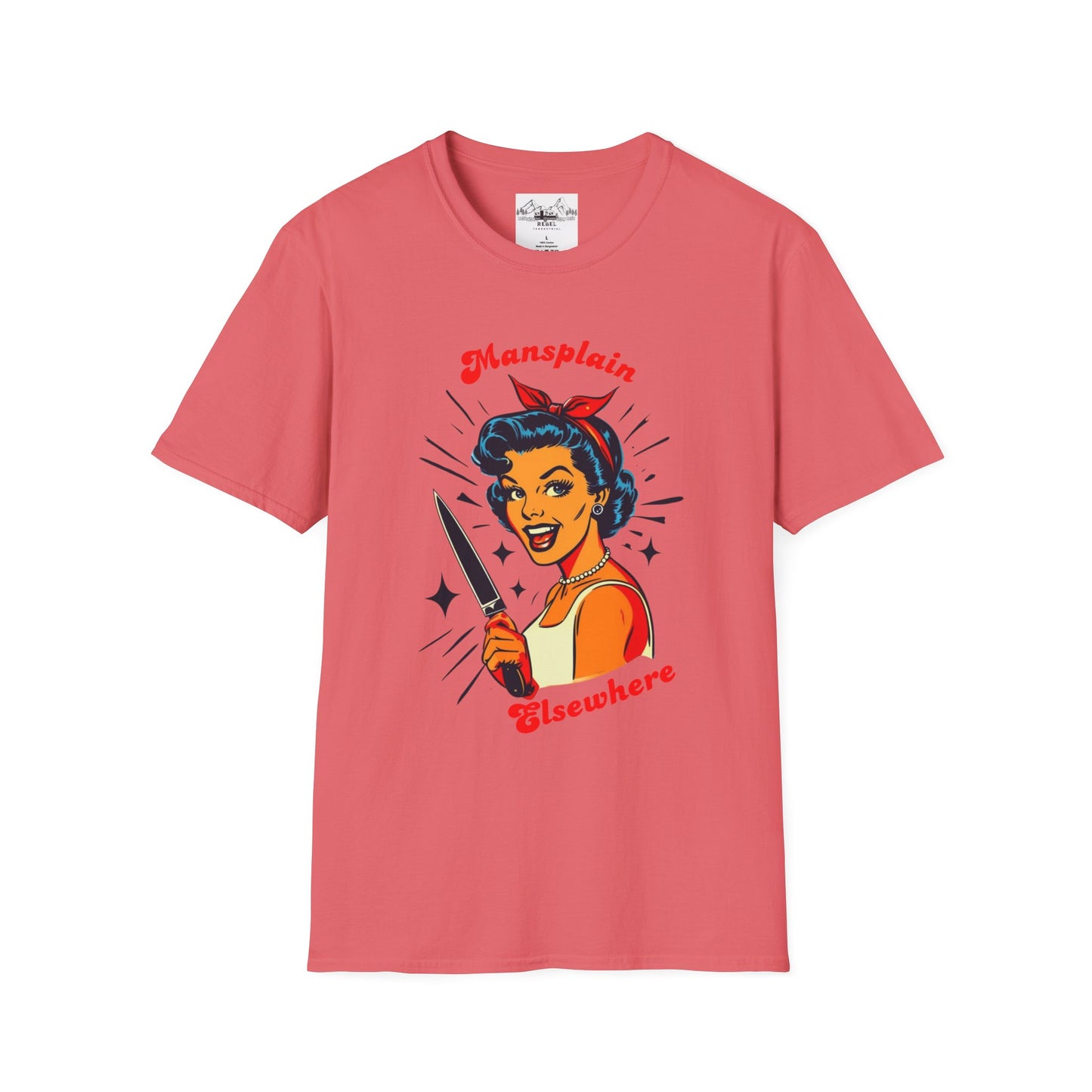 Mansplain Elsewhere - Vintage Feminist T-Shirt