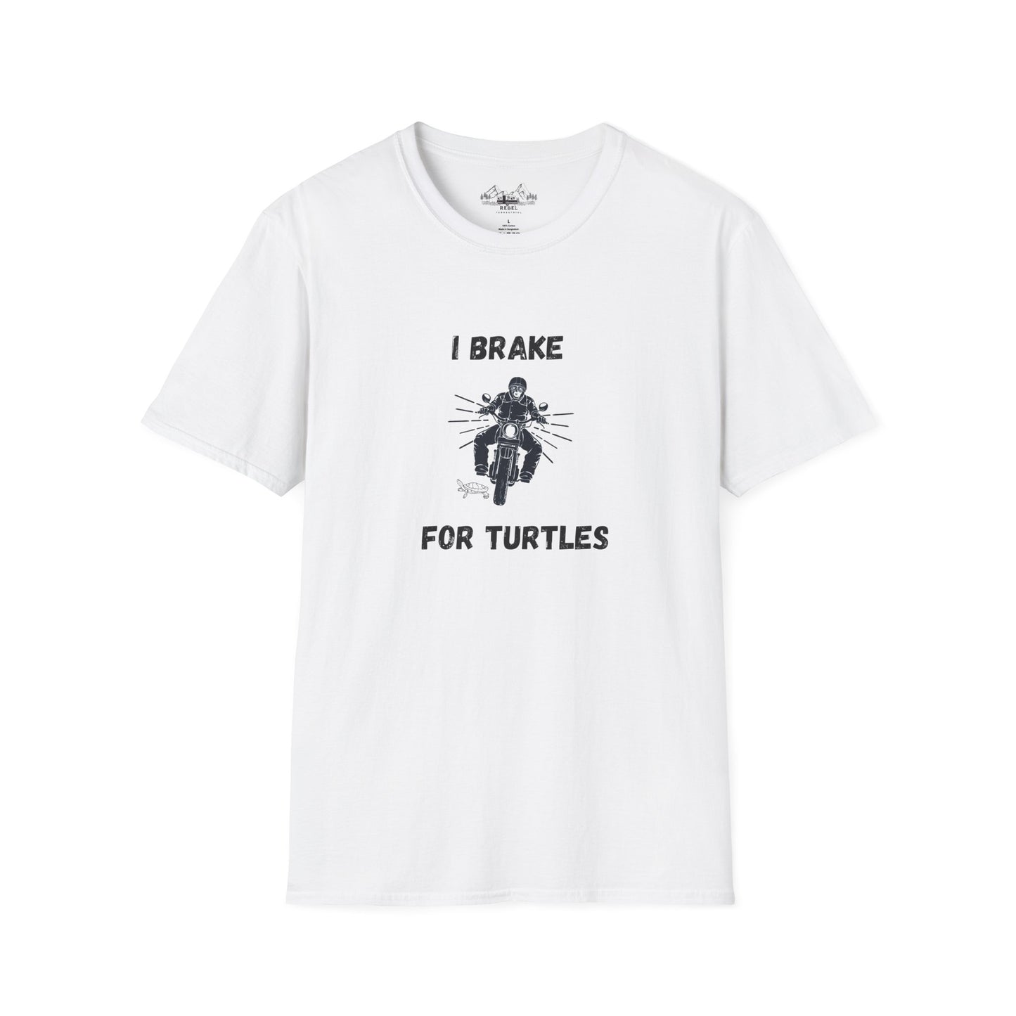 I Brake for Turtles – Funny Motorcycle & Wildlife Awareness Tee