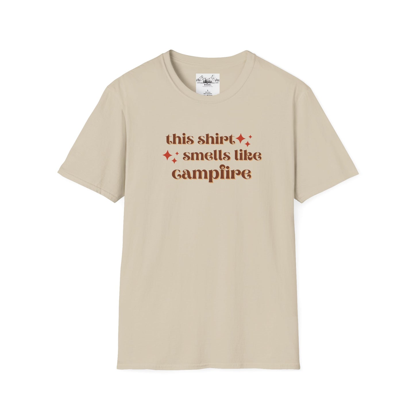 This Shirt Smells Like Campfire – Cozy Outdoorsy Unisex Softstyle T-Shirt