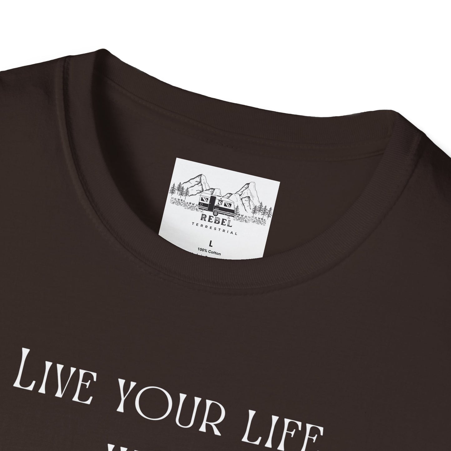 Live Your Life Well – Funny Gravestone-Inspired Floral T-Shirt