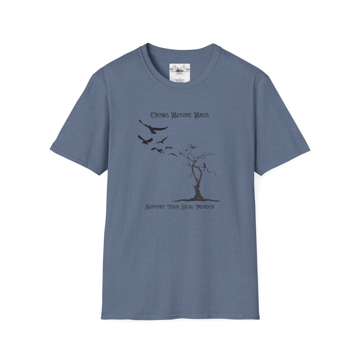 "Crows Before Bros" Unisex Softstyle T-Shirt