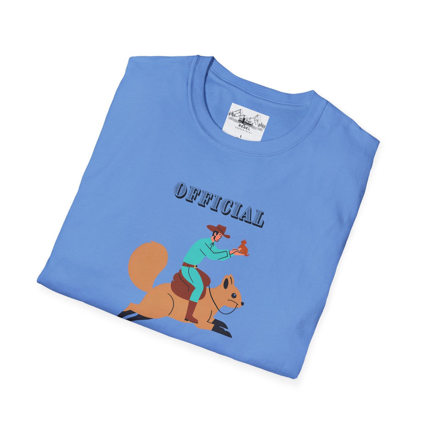 Official Squirrel Wrangler T-Shirt – Cowboy on a Mission | Unisex Softstyle Tee