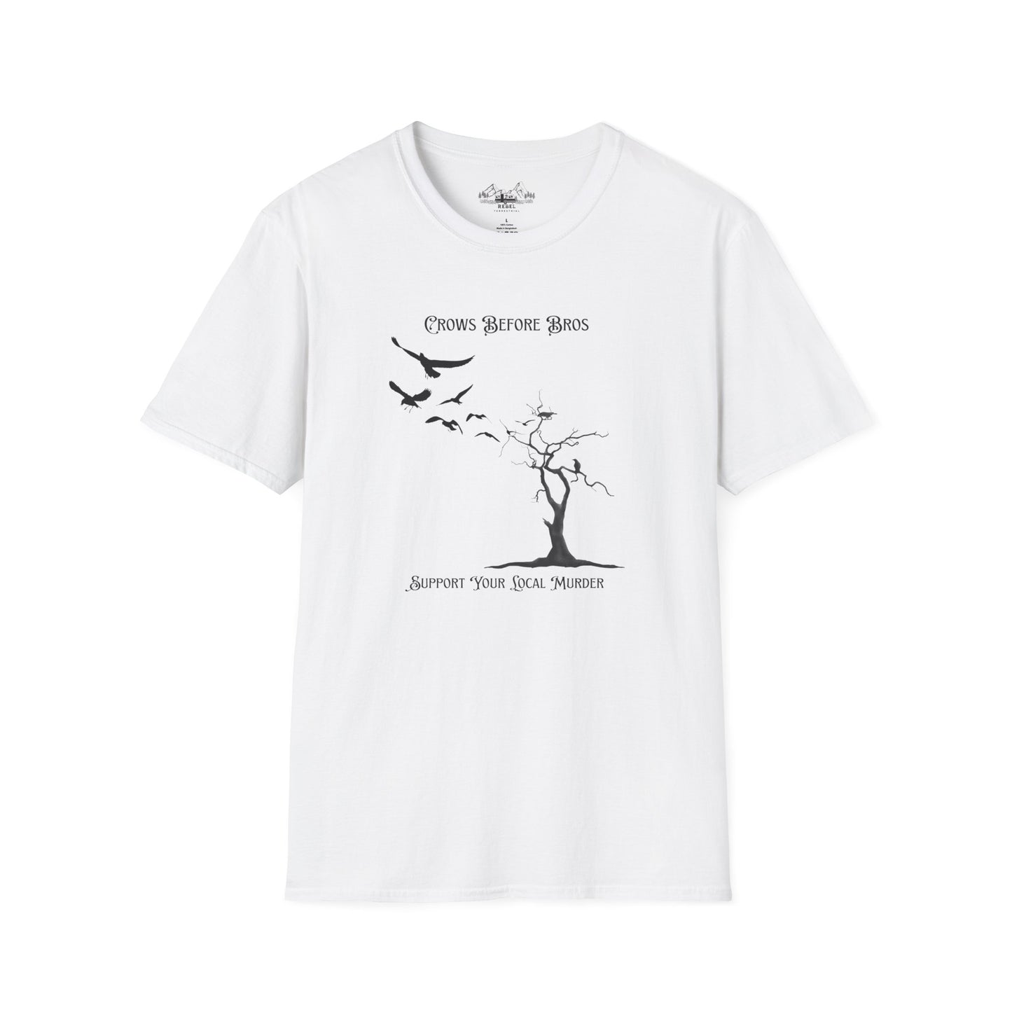"Crows Before Bros" Unisex Softstyle T-Shirt