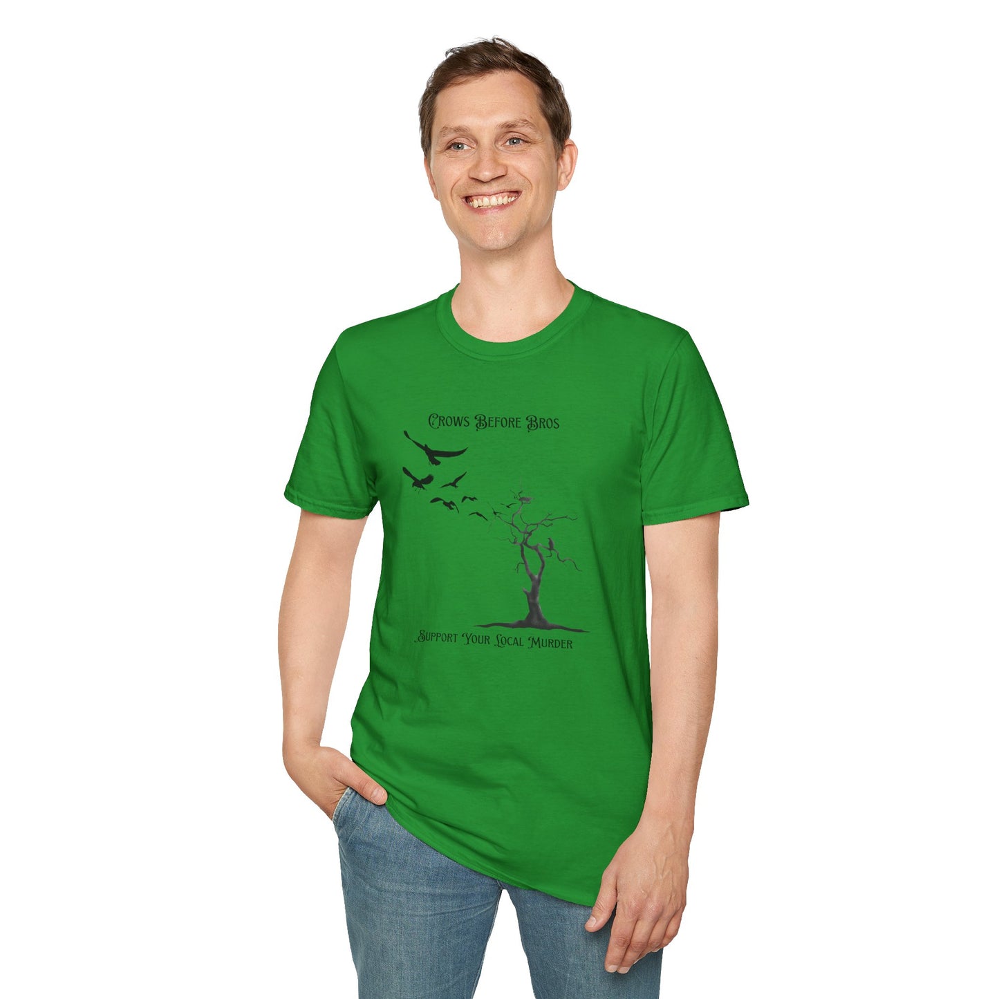 "Crows Before Bros" Unisex Softstyle T-Shirt