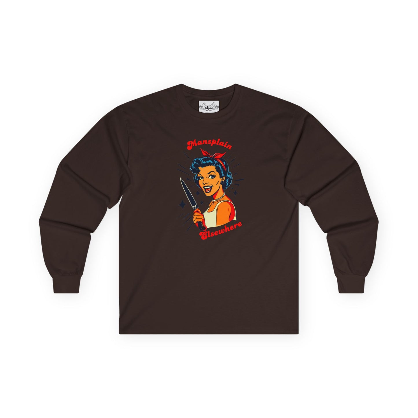 Mansplain Elsewhere – Vintage Feminist Long Sleeve Tee
