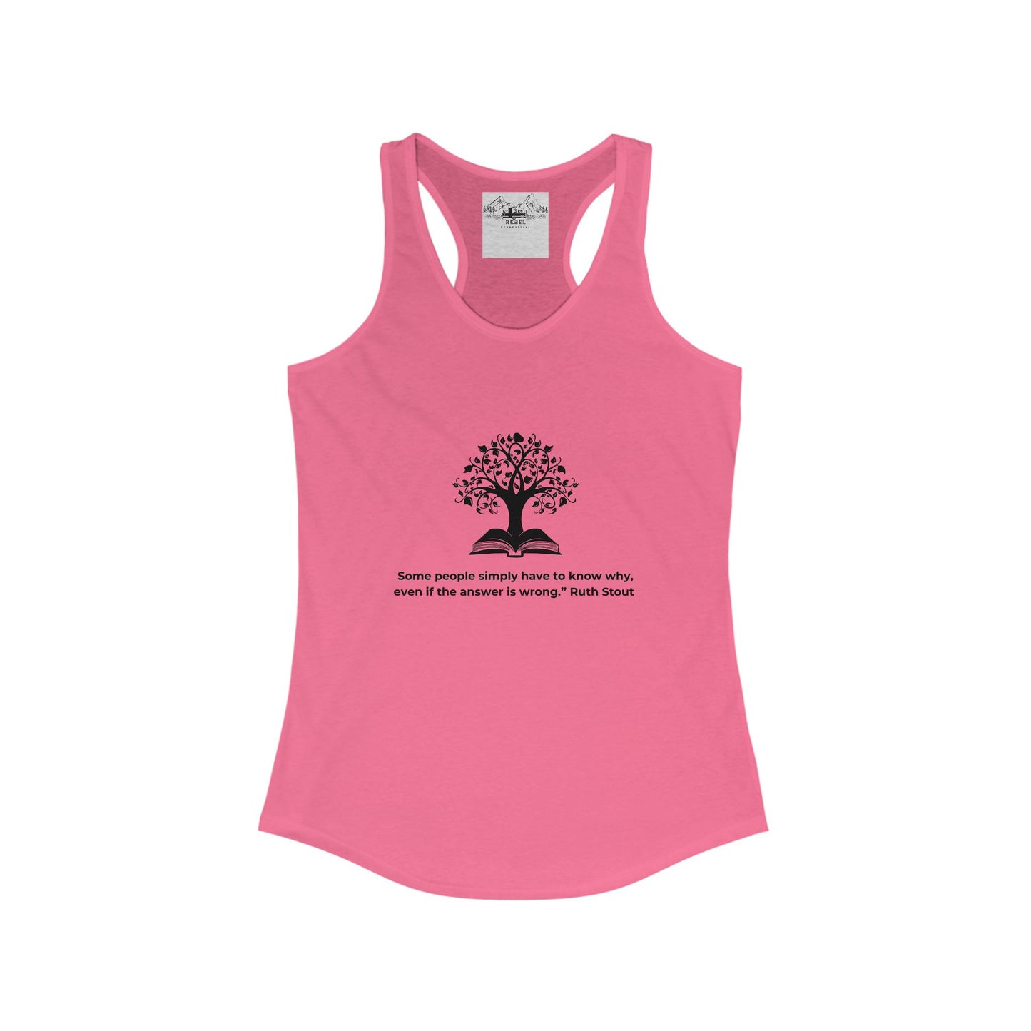 "Some People Simply Have to Know Why" – Women’s Racerback Tank