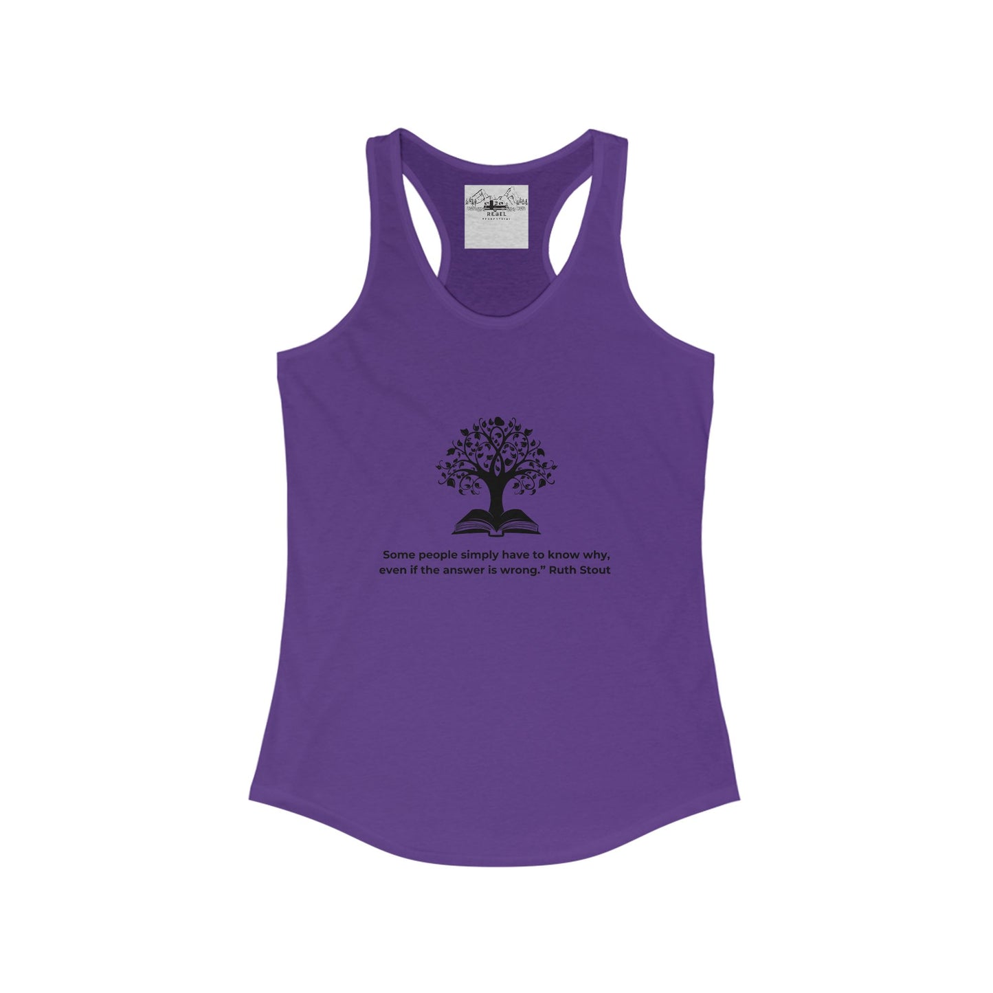 "Some People Simply Have to Know Why" – Women’s Racerback Tank