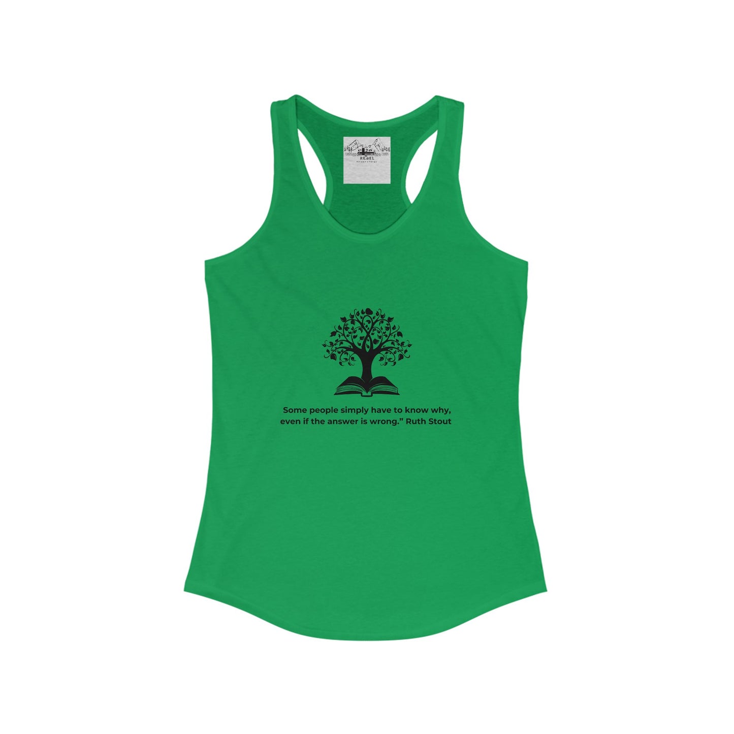 "Some People Simply Have to Know Why" – Women’s Racerback Tank