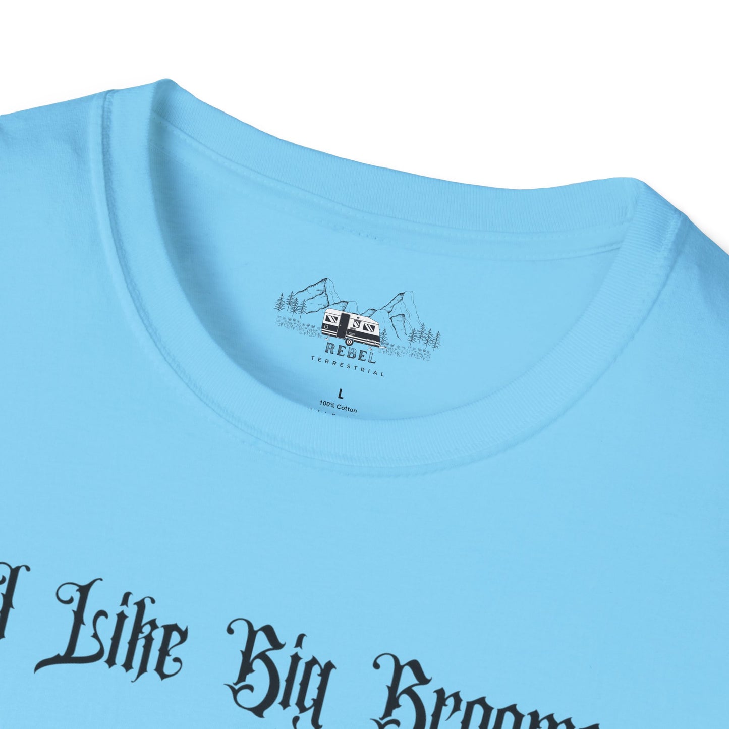 "I Like Big Brooms" Gothic Witch Unisex T-Shirt