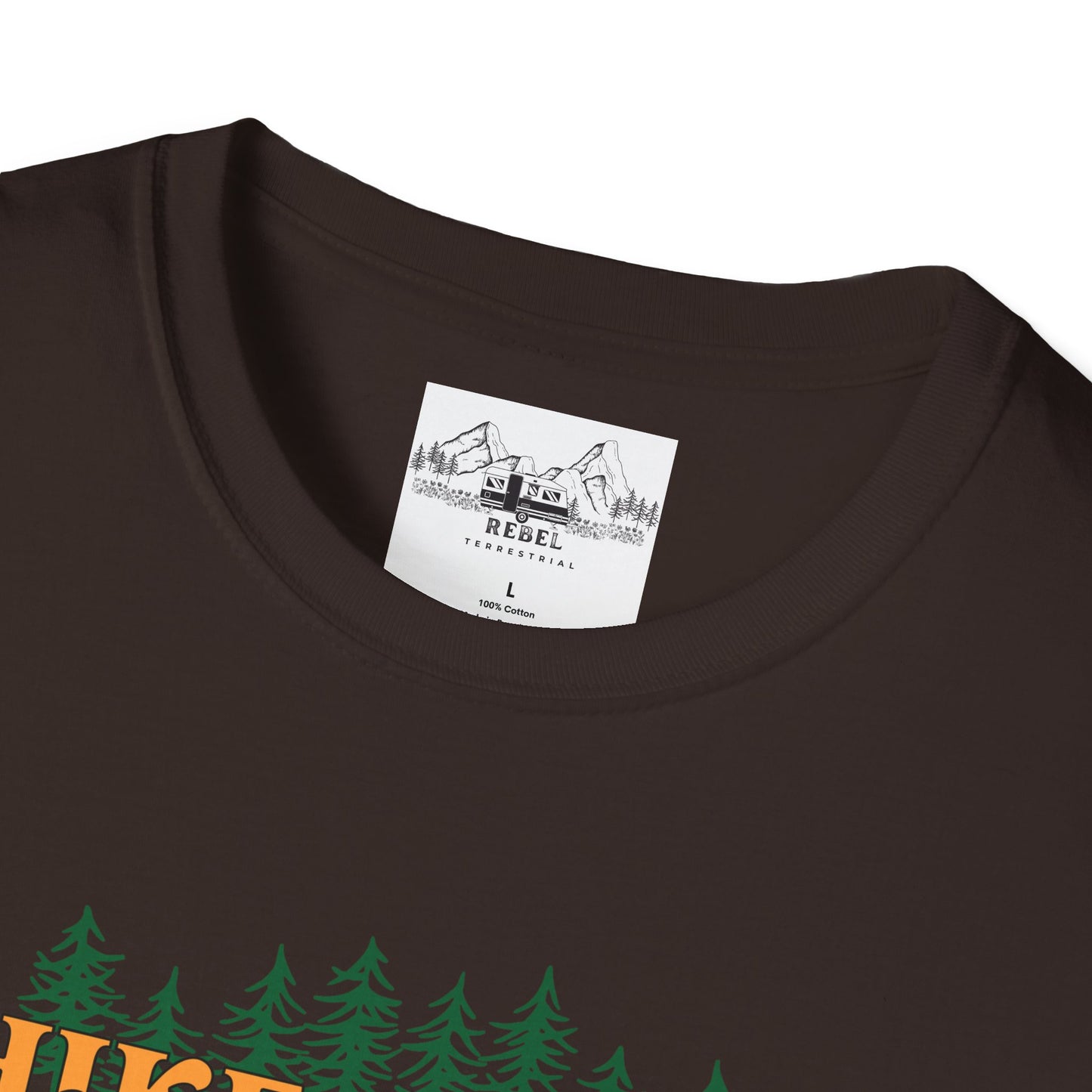 Hike More Worry Less | Retro Pine Trees Unisex Softstyle T-Shirt