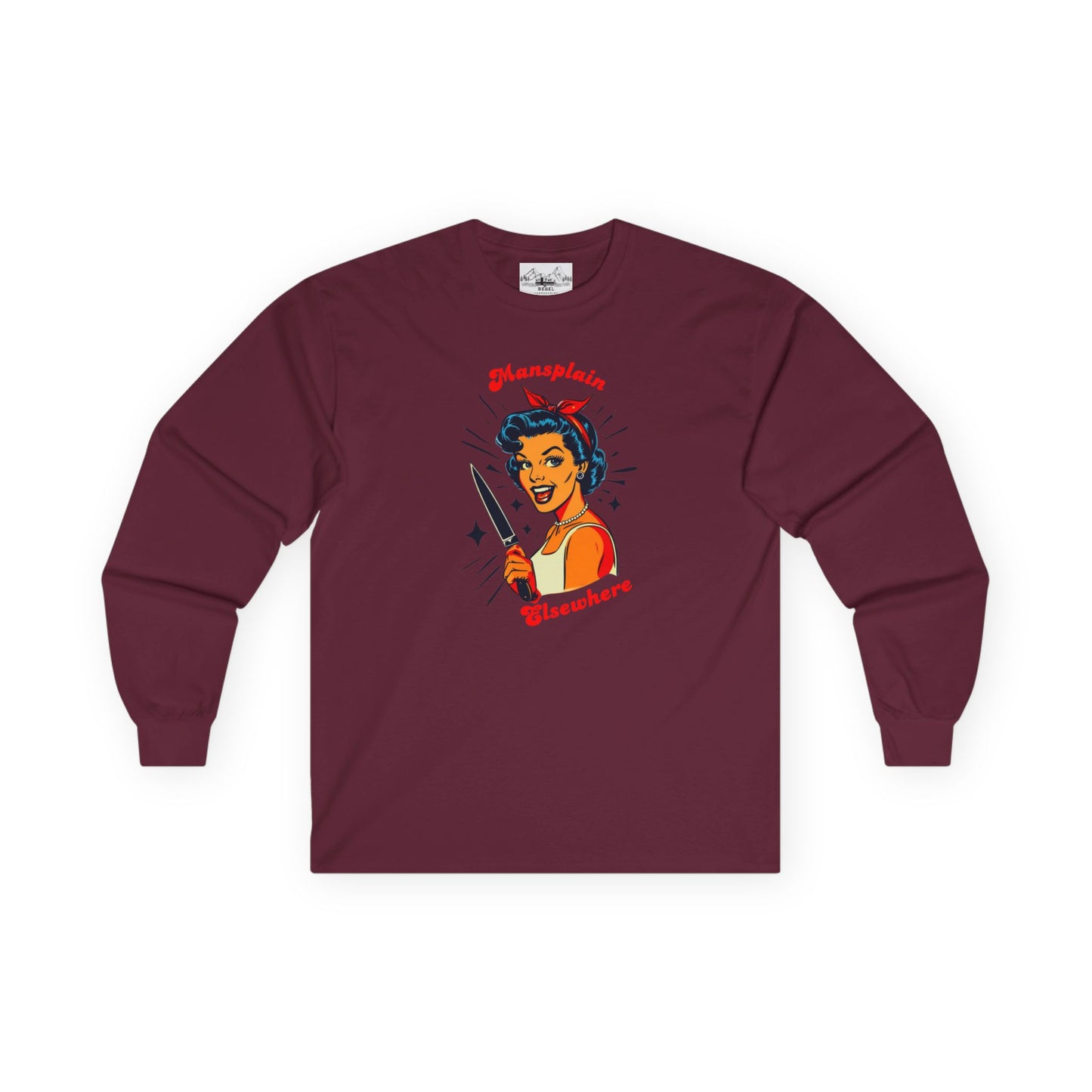 Mansplain Elsewhere – Vintage Feminist Long Sleeve Tee