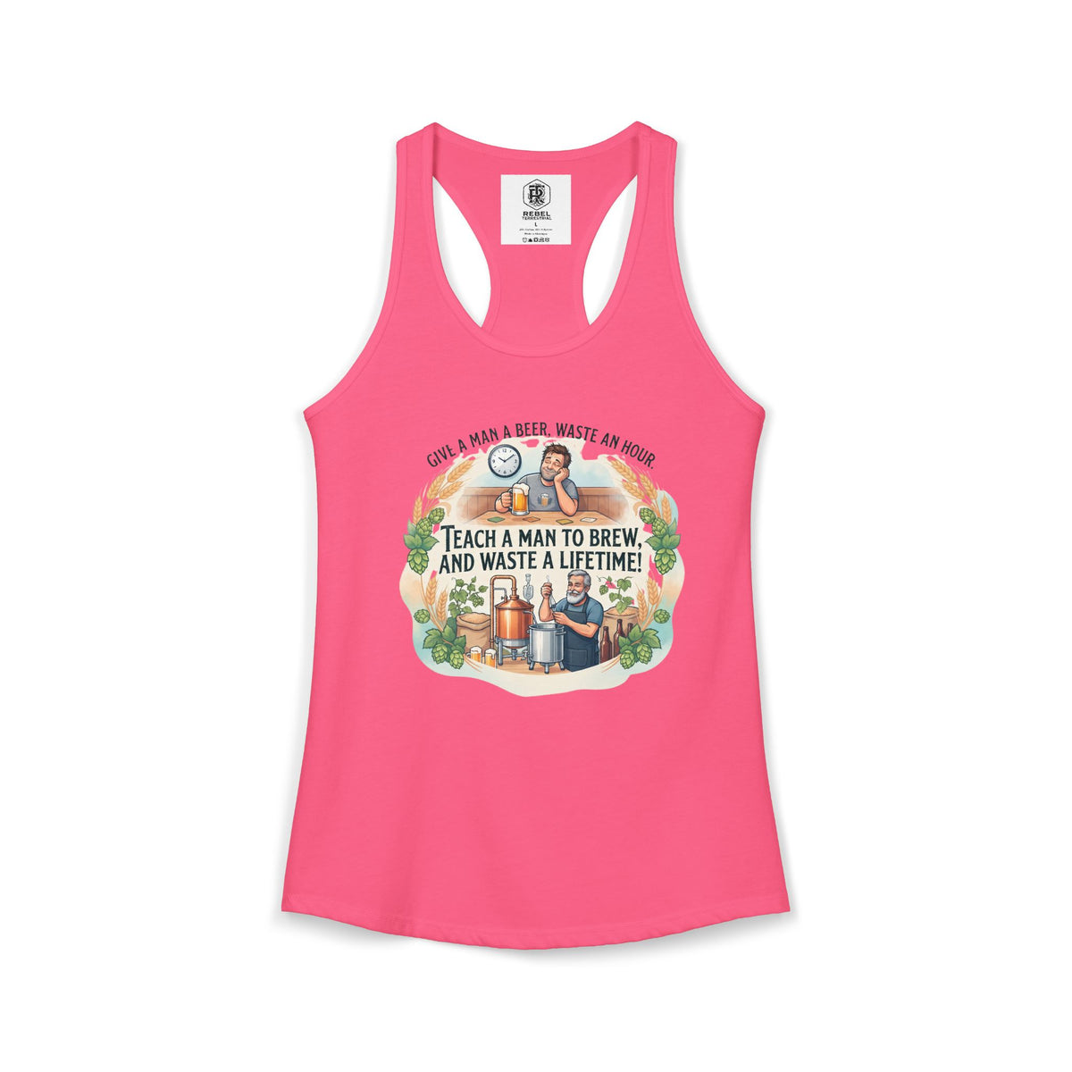 Teach a Man to Brew Women's Ideal Racerback Tank