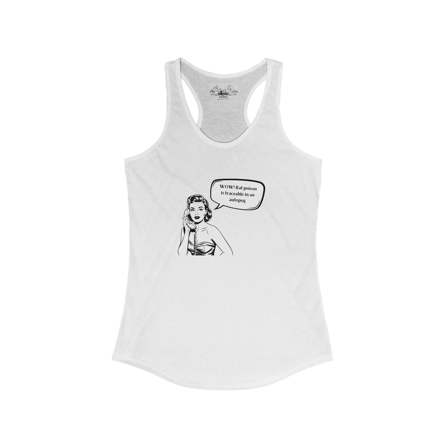 Wow! Rat Poison Is Traceable in an Autopsy – Women’s Racerback Tank