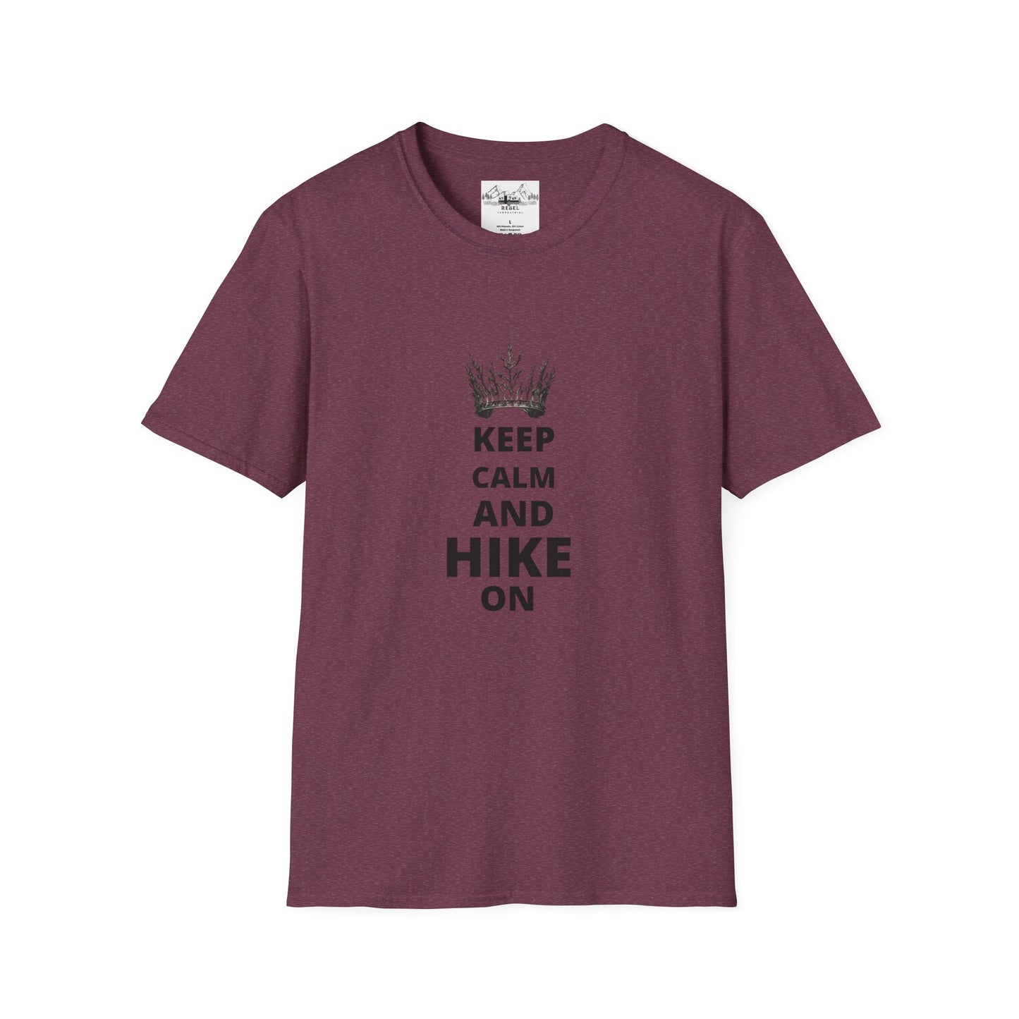 Keep Calm and Hike On | Tree Crown Unisex Softstyle T-Shirt