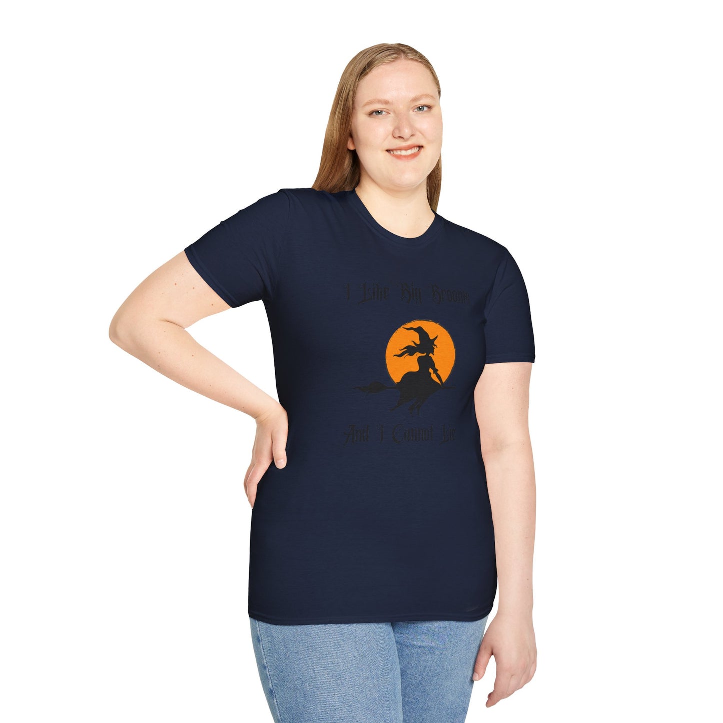 "I Like Big Brooms" Gothic Witch Unisex T-Shirt