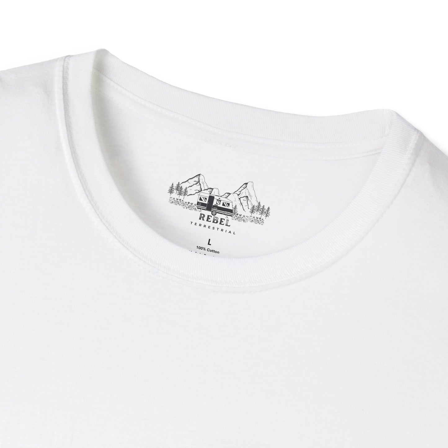 Rebel Terrestrial Mountain RV T-Shirt – For Nomads, Rebels, and Outdoor Souls