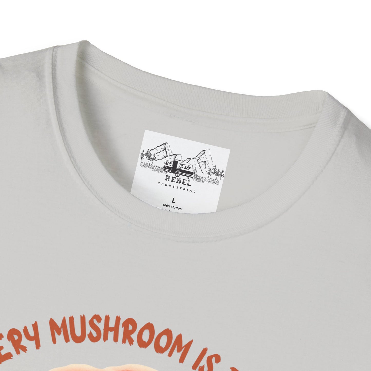 Turkey Tail Mushroom "Every Mushroom is Edible (Some Only Once)" Unisex Softstyle T-Shirt