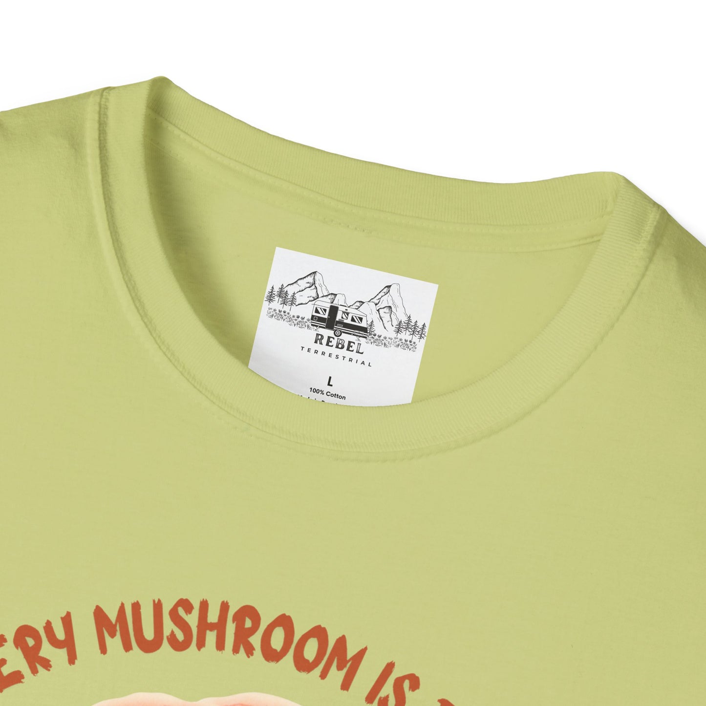 Turkey Tail Mushroom "Every Mushroom is Edible (Some Only Once)" Unisex Softstyle T-Shirt
