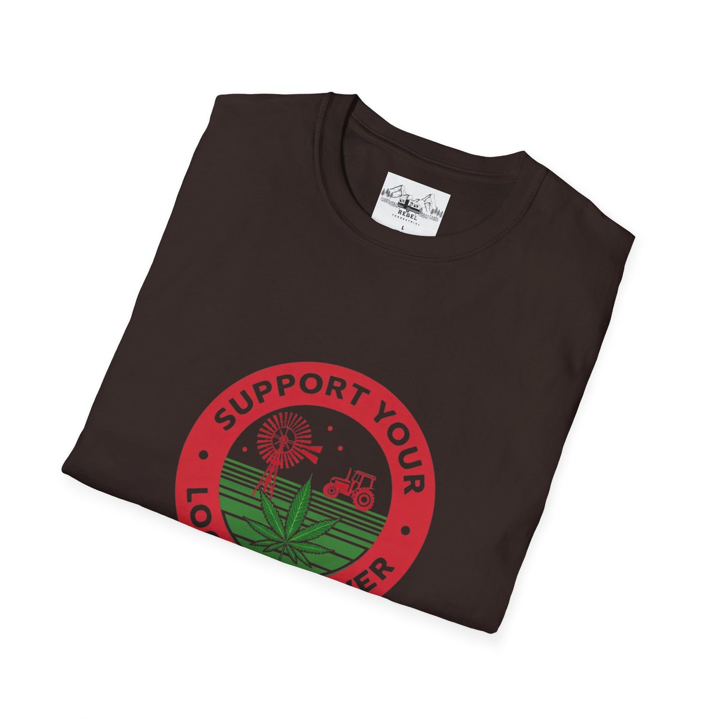 Support Your Local Grower T-Shirt – Unisex Softstyle Tee for Cannabis Advocates & Farm Fans