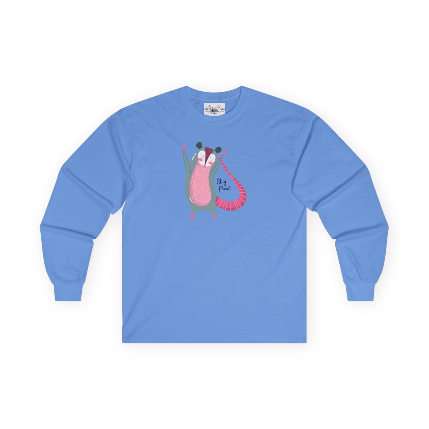 "Stay Feral" – Happy Possum Long Sleeve Tee