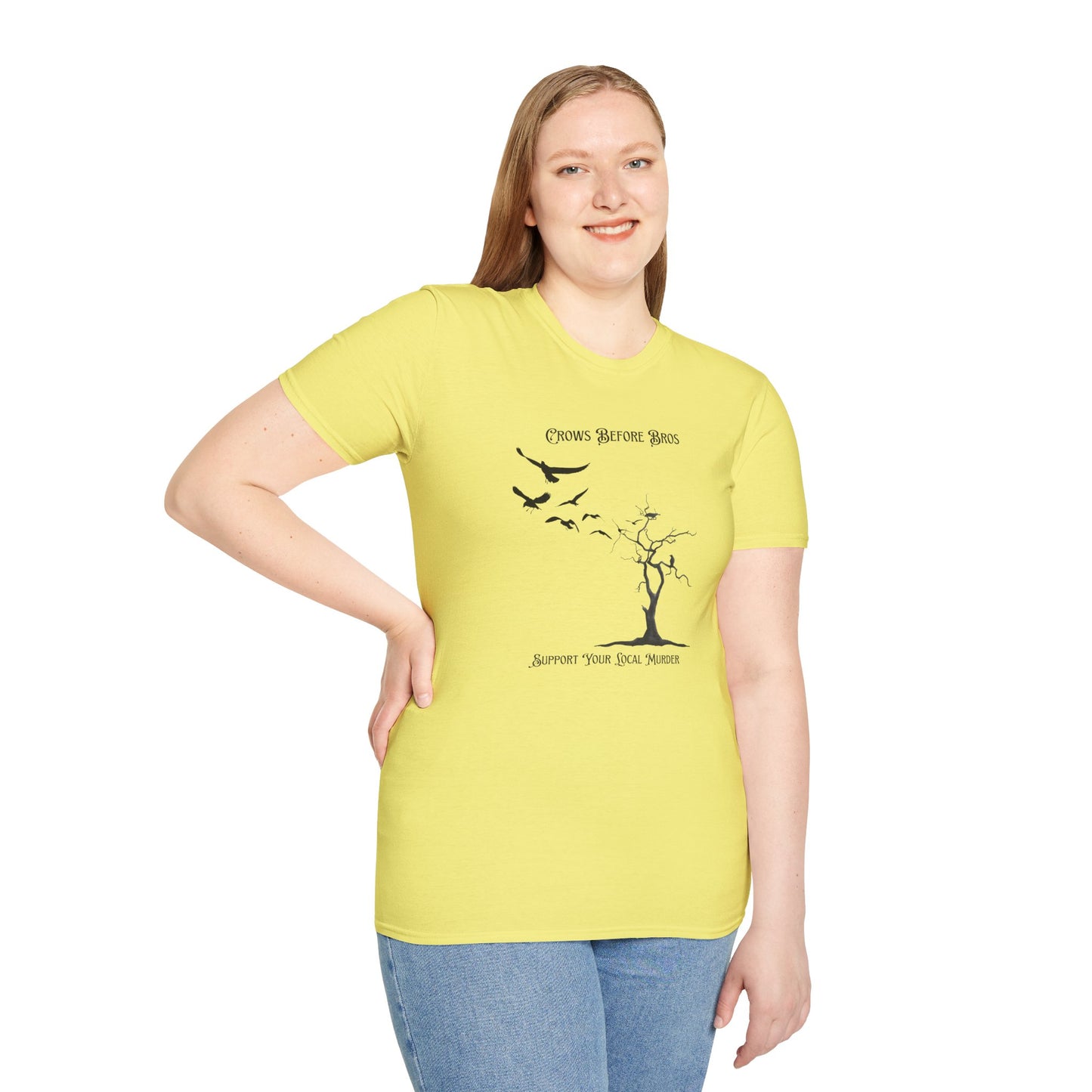 "Crows Before Bros" Unisex Softstyle T-Shirt
