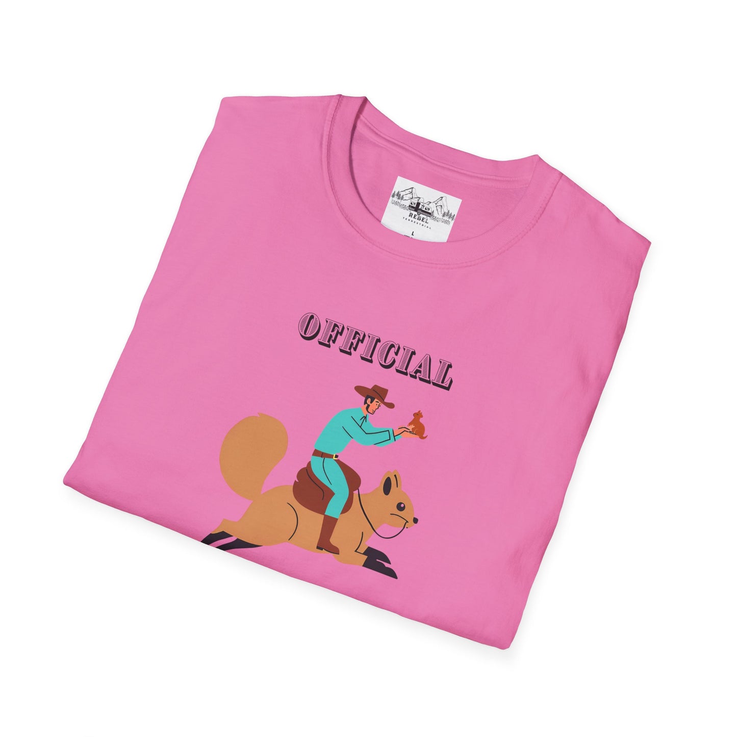 Official Squirrel Wrangler T-Shirt – Cowboy on a Mission | Unisex Softstyle Tee