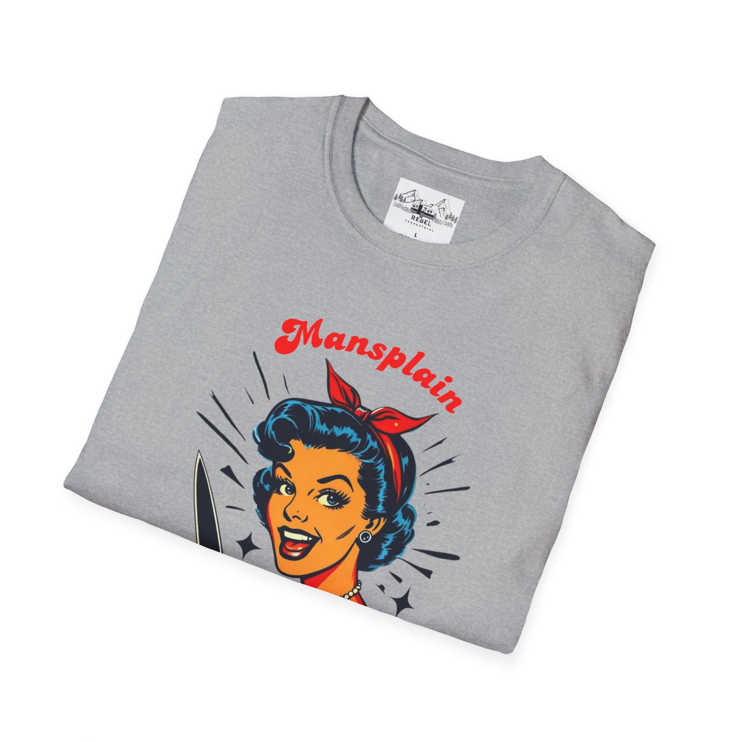 Mansplain Elsewhere - Vintage Feminist T-Shirt