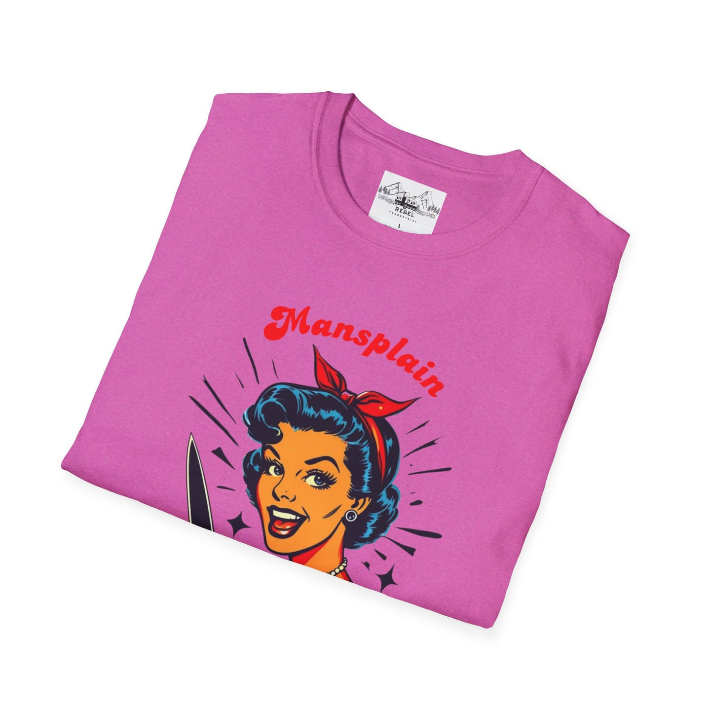 Mansplain Elsewhere - Vintage Feminist T-Shirt