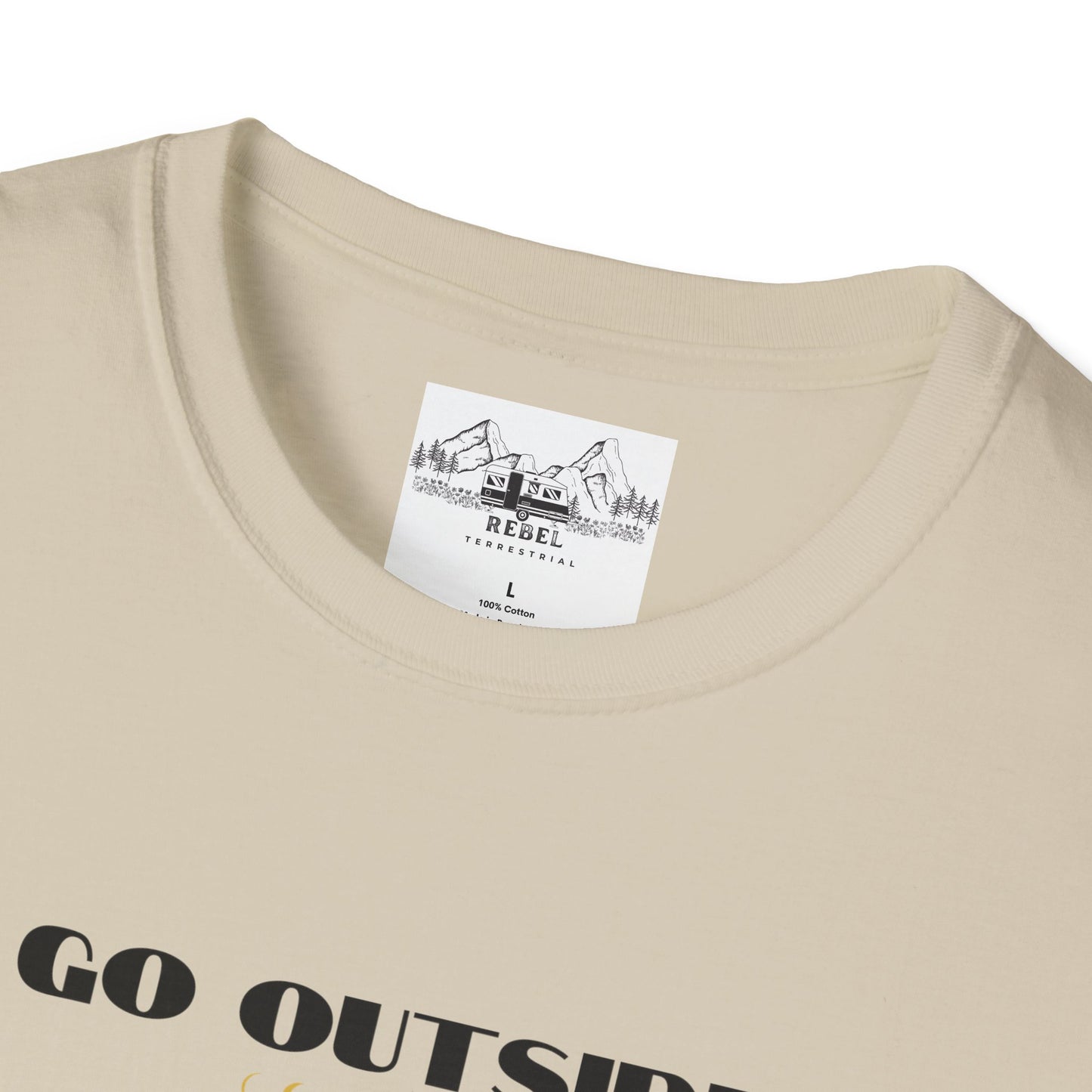 Go Outside — What’s the Worst That Could Happen? | Bigfoot Abduction Unisex Softstyle T-Shirt