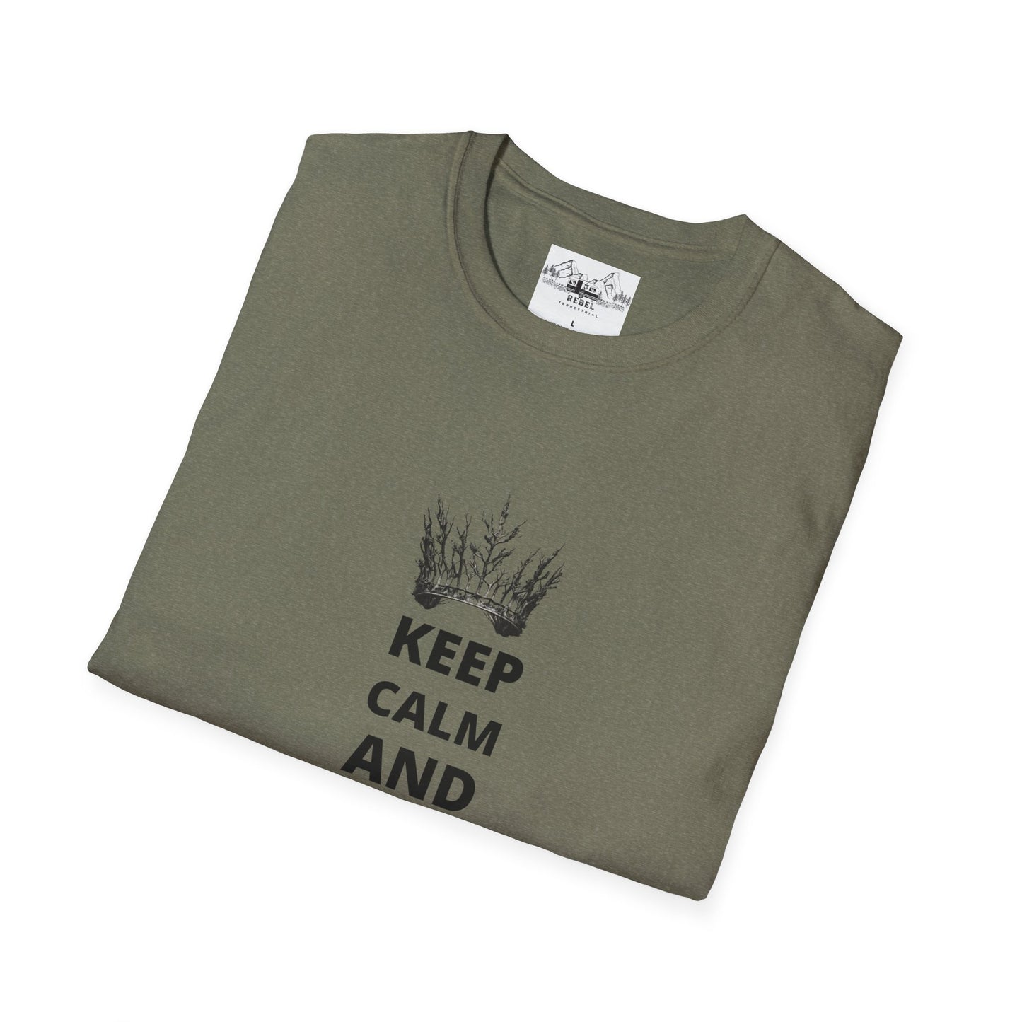 Keep Calm and Hike On | Tree Crown Unisex Softstyle T-Shirt