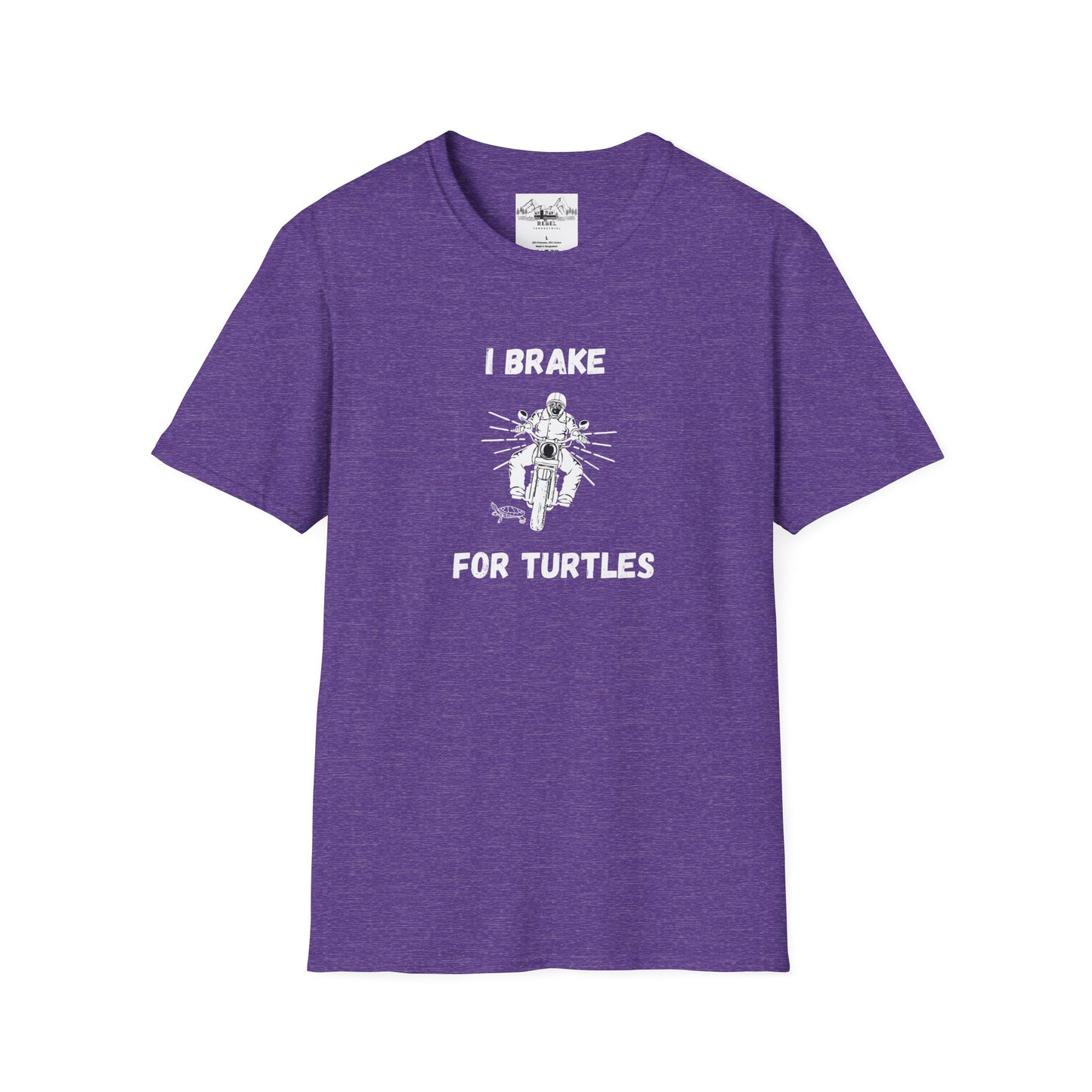 I Brake for Turtles – Funny Motorcycle & Wildlife Awareness Tee