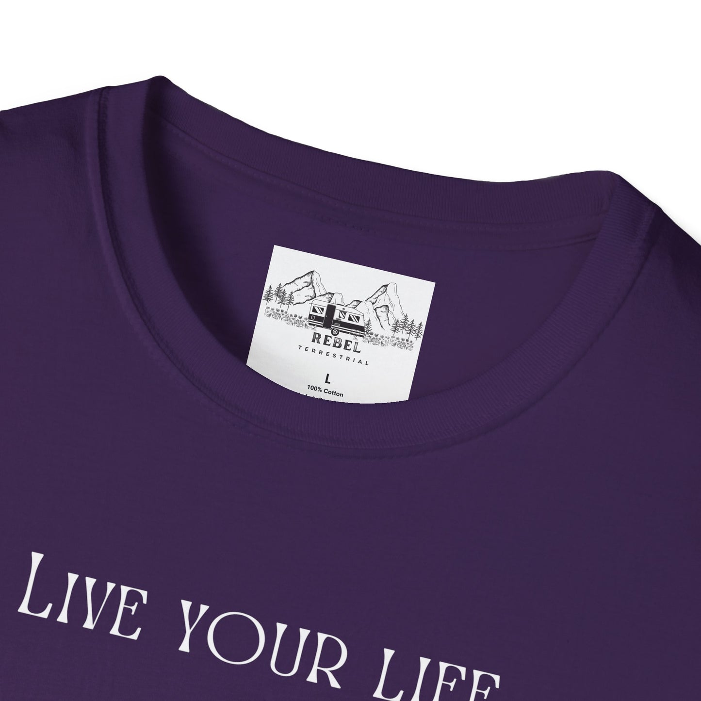 Live Your Life Well – Funny Gravestone-Inspired Floral T-Shirt
