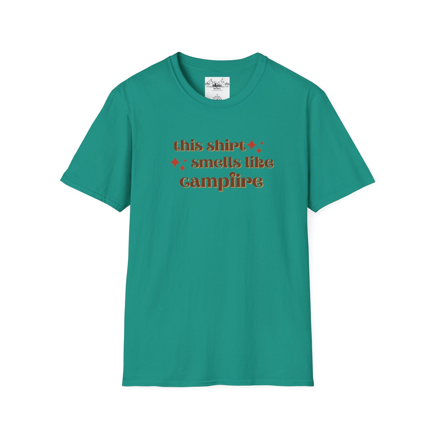 This Shirt Smells Like Campfire – Cozy Outdoorsy Unisex Softstyle T-Shirt