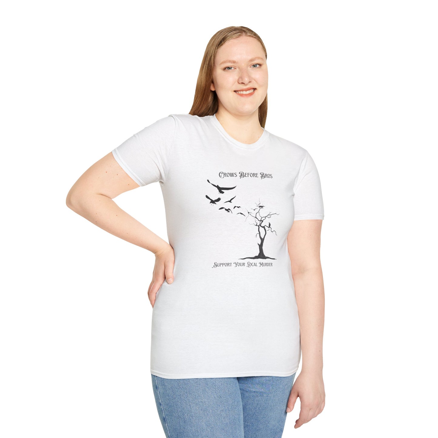 "Crows Before Bros" Unisex Softstyle T-Shirt