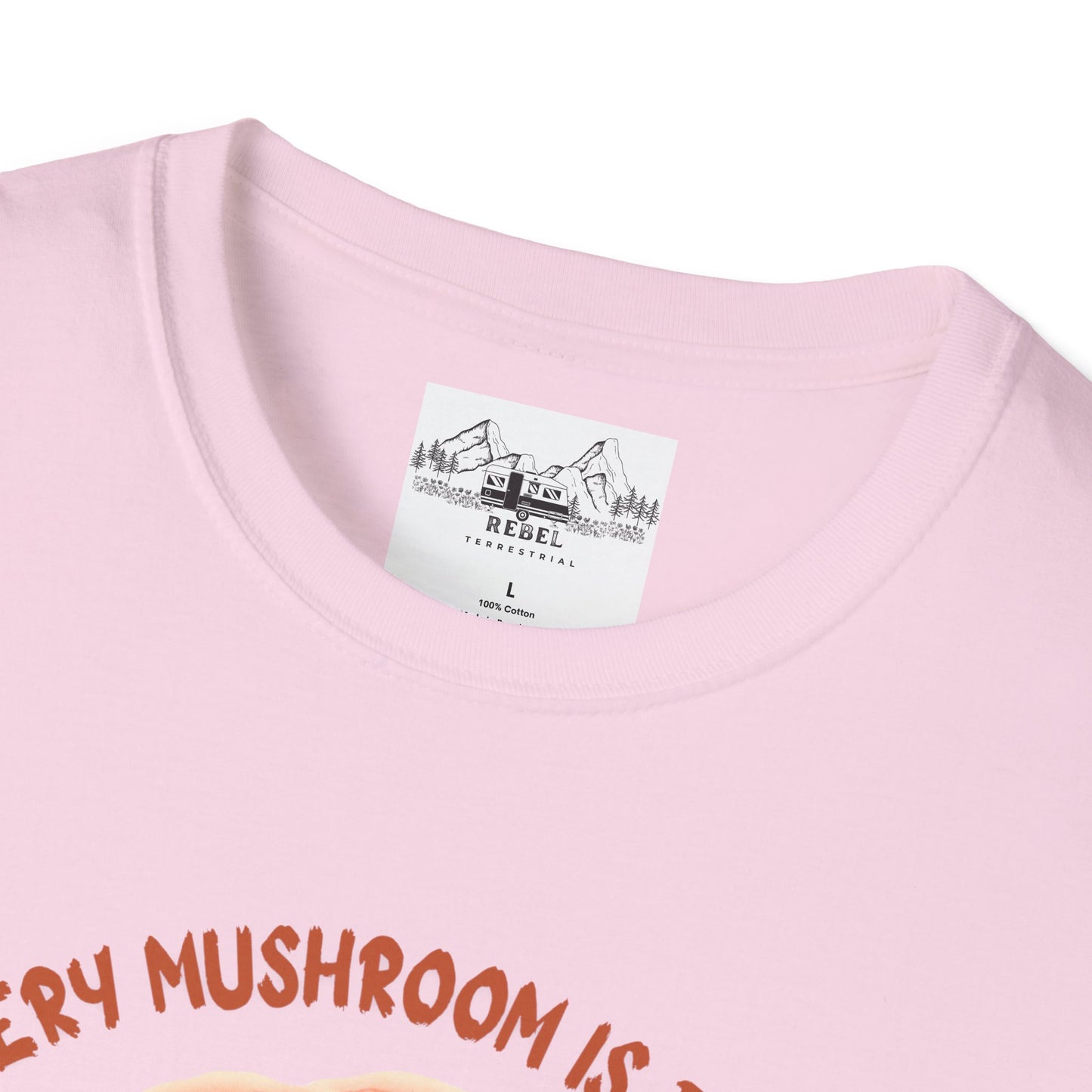 Turkey Tail Mushroom "Every Mushroom is Edible (Some Only Once)" Unisex Softstyle T-Shirt
