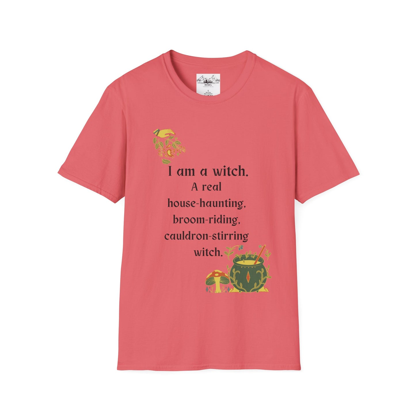 The Real Witch Cauldron & Broom Unisex T-Shirt